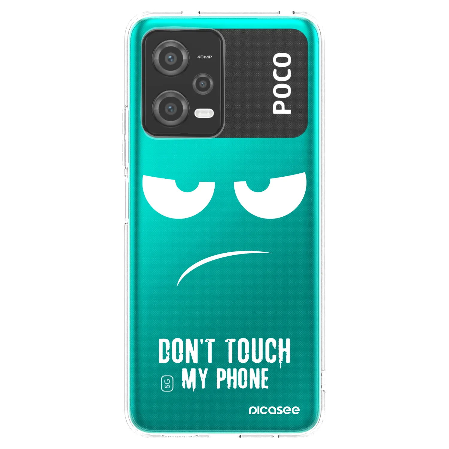 Picasee silikónový prehľadný obal pre Xiaomi Poco X5 - Nesiahajte mi na telefón