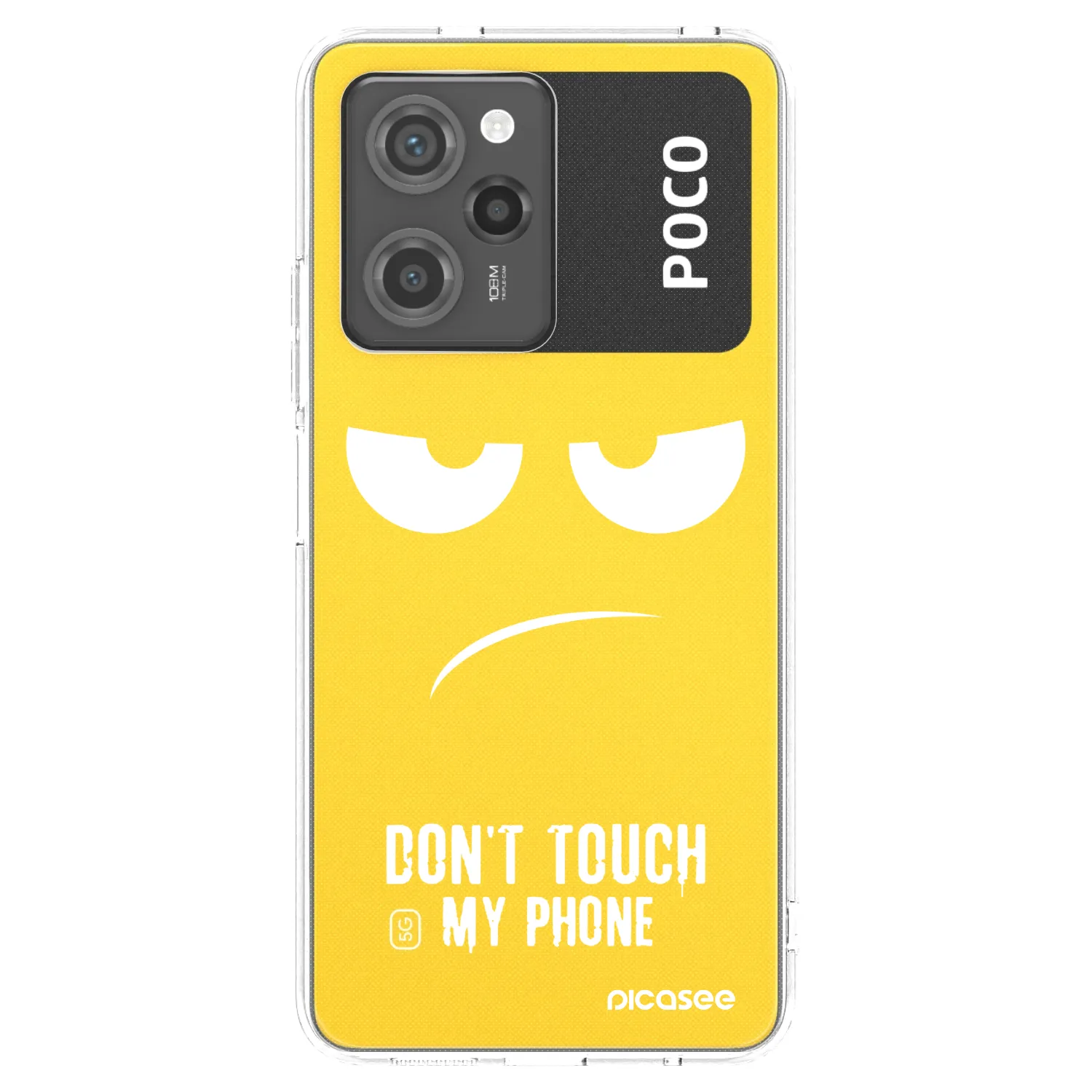 Picasee silikónový prehľadný obal pre Xiaomi Poco X5 Pro - Nesiahajte mi na telefón