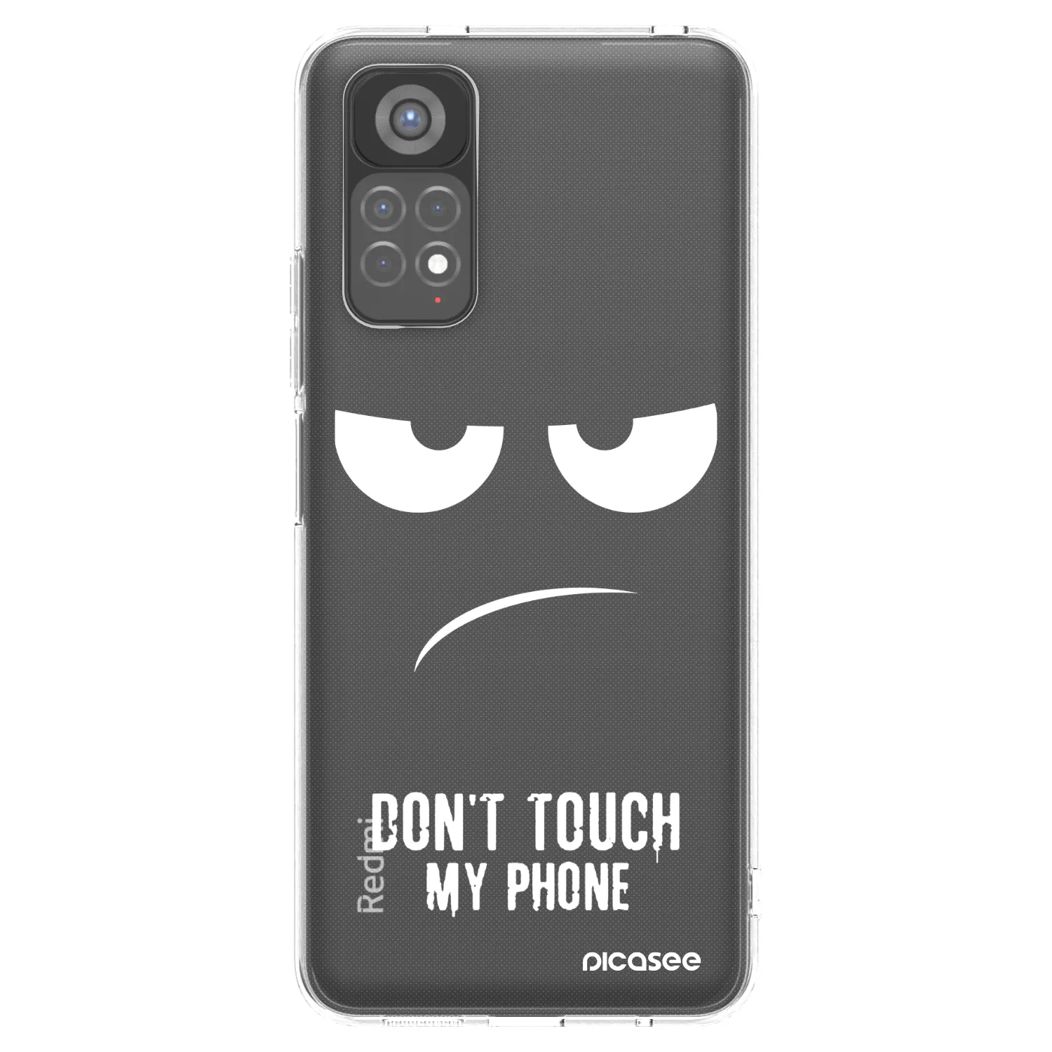 Picasee silikónový prehľadný obal pre Xiaomi Redmi Note 11S 5G - Nesiahajte mi na telefón