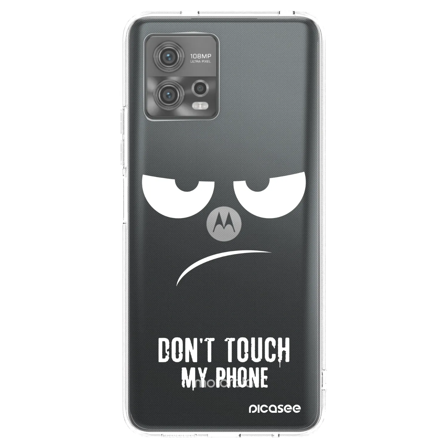 Picasee silikónový prehľadný obal pre Motorola Moto G72 - Nesiahajte mi na telefón