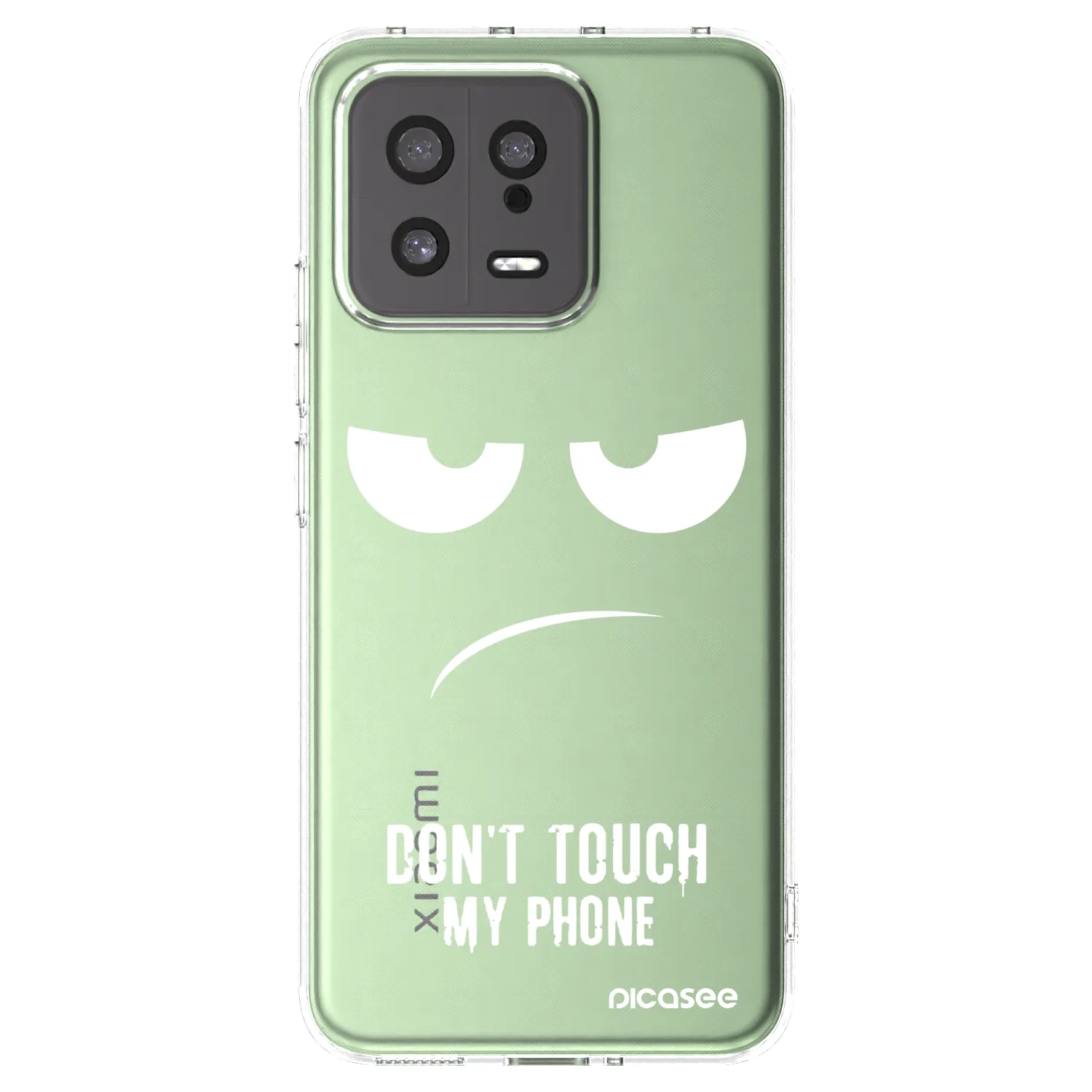 Silikónový prehľadný obal pre Xiaomi 13 - Nesiahajte mi na telefón