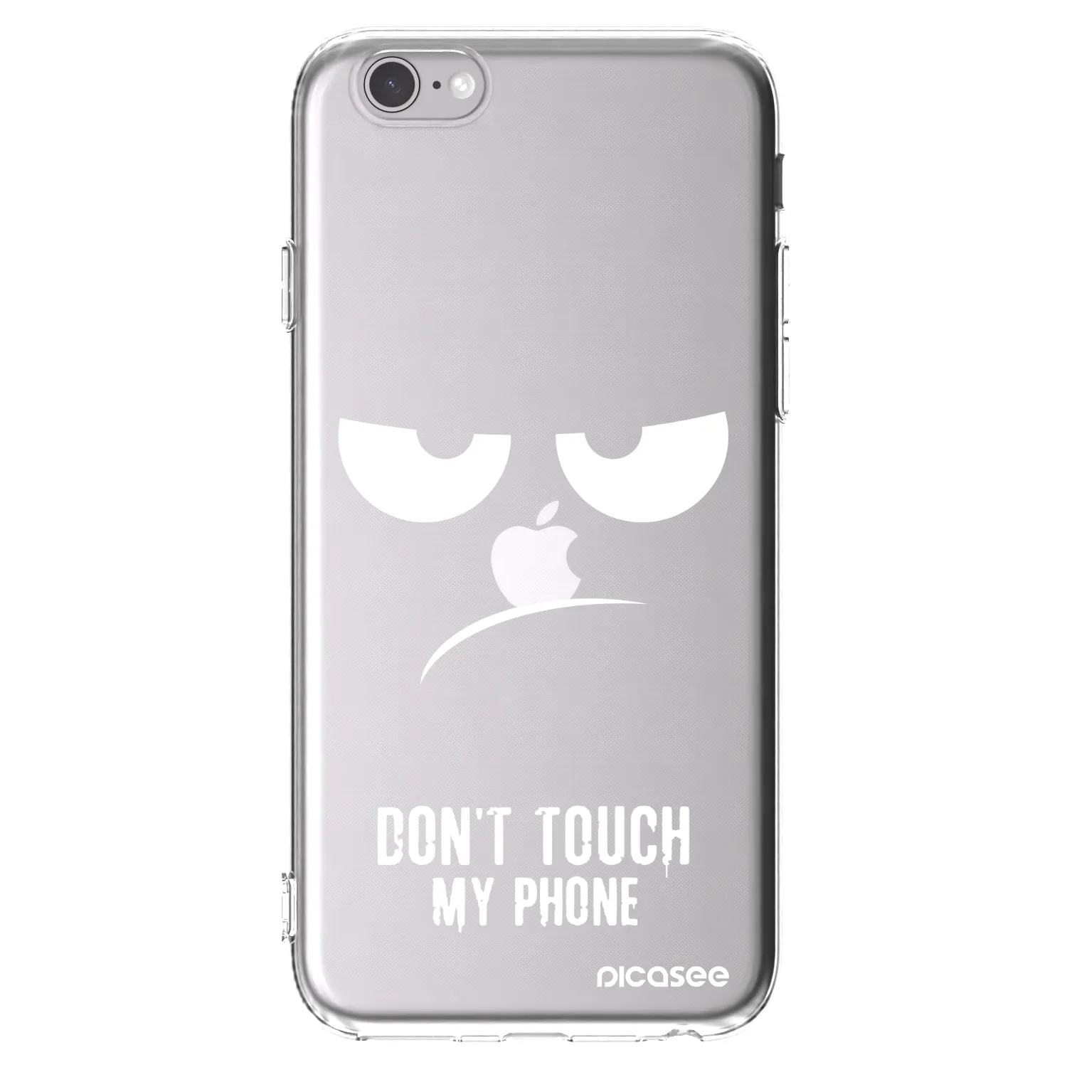 Picasee silikónový prehľadný obal pre Apple iPhone 6/6S - Nesiahajte mi na telefón