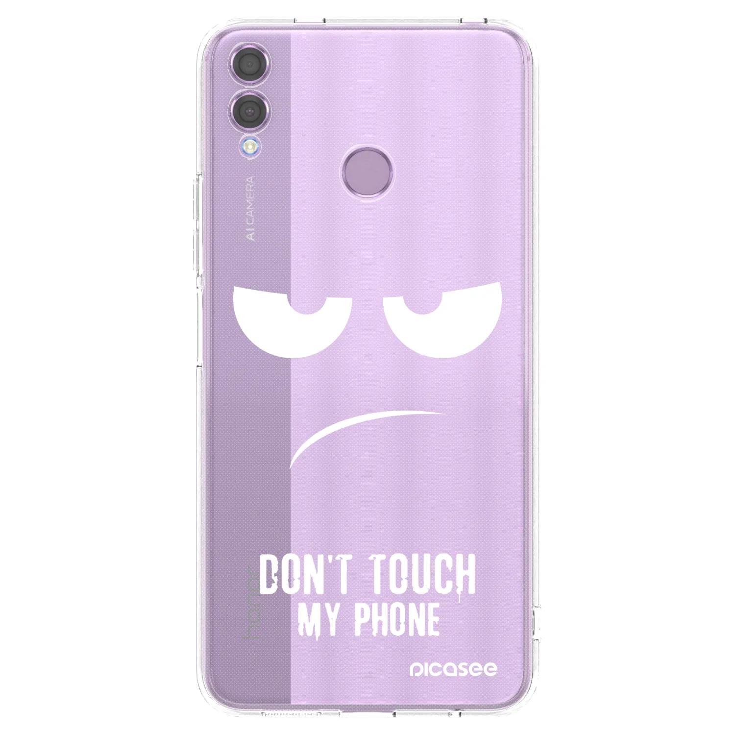 Silikónový prehľadný obal pre Honor 8X - Nesiahajte mi na telefón