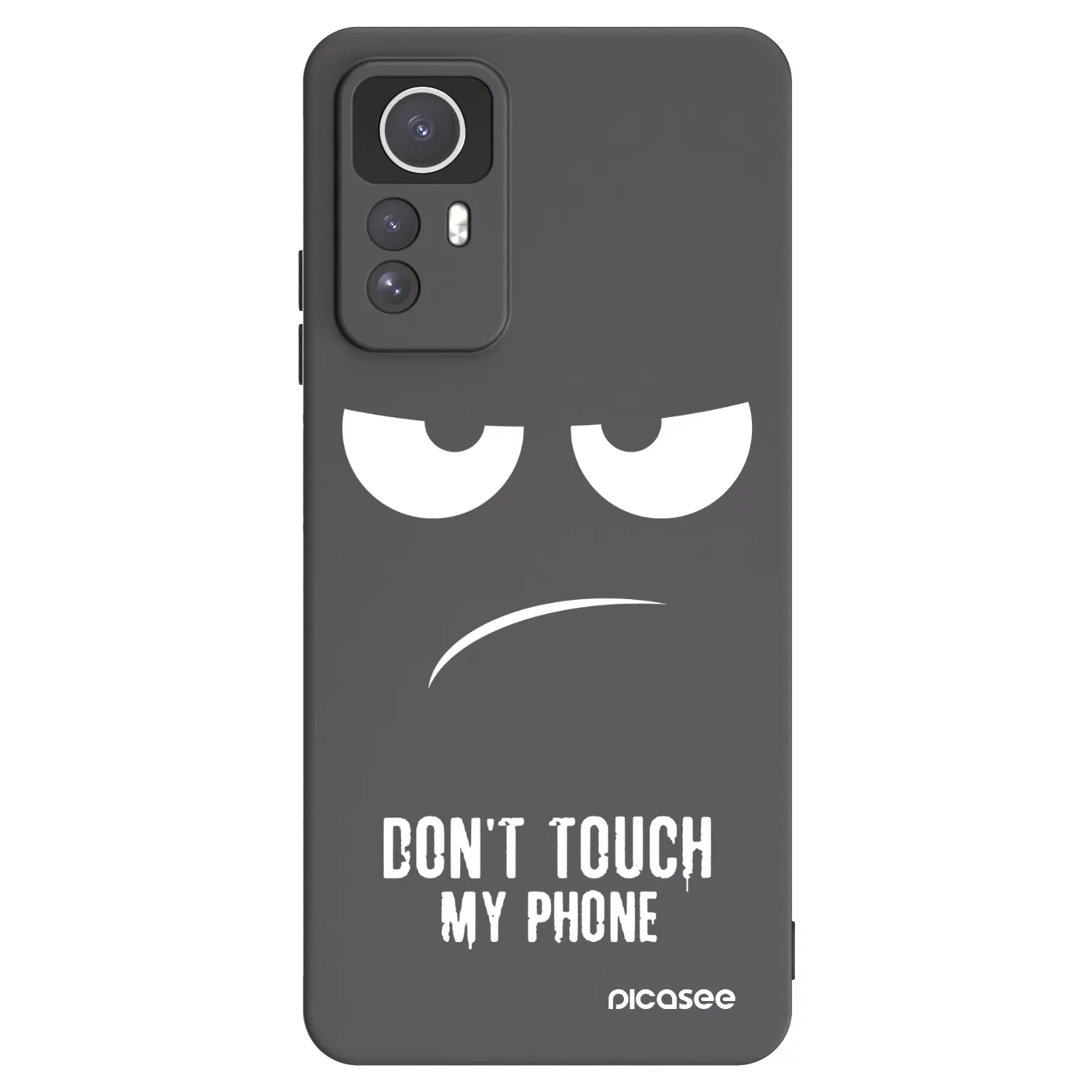 Picasee silikónový čierny obal pre Xiaomi Redmi Note 12S - Nesiahajte mi na telefón