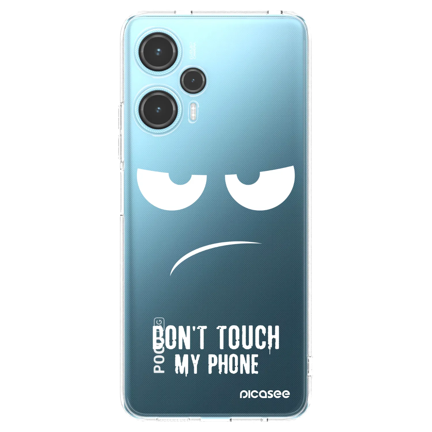 Picasee silikónový prehľadný obal pre Xiaomi Poco F5 - Nesiahajte mi na telefón