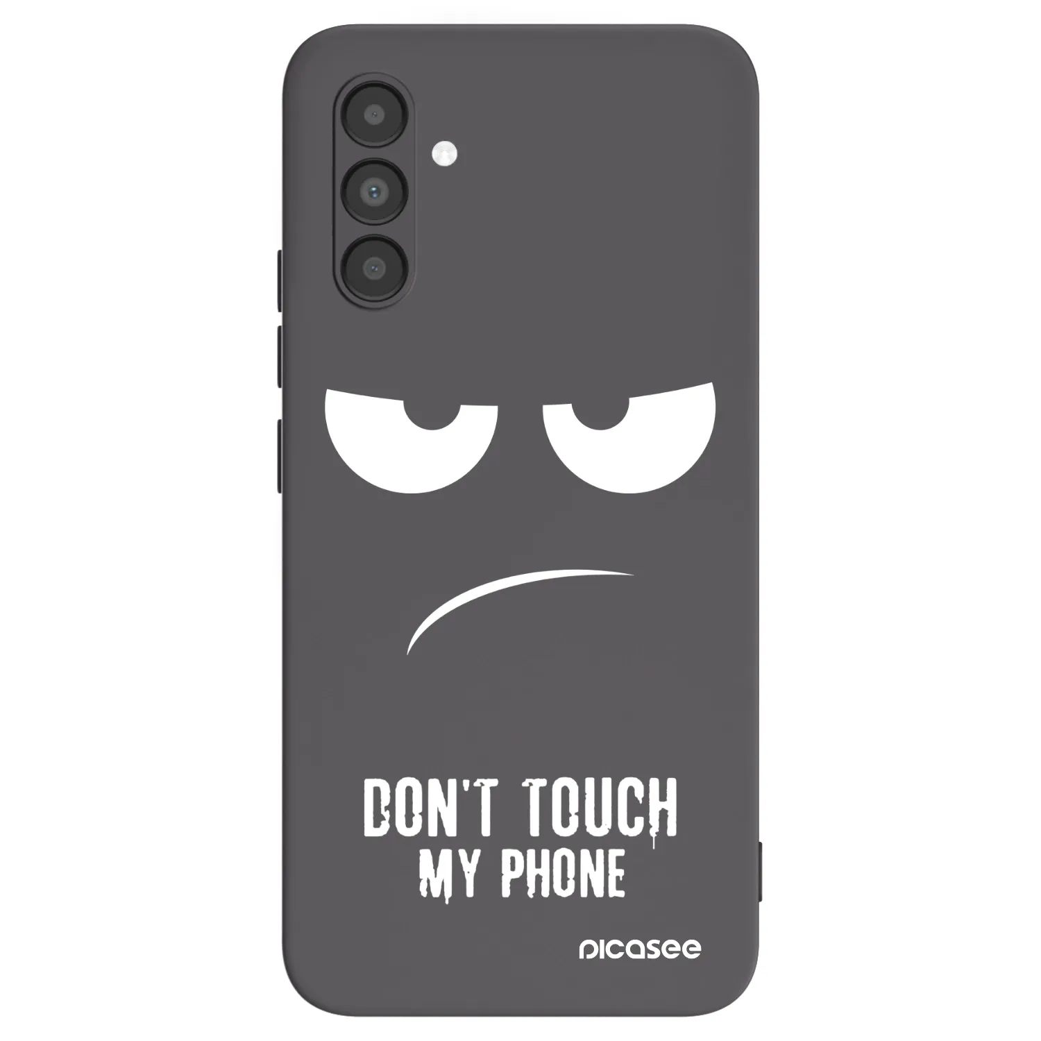 Picasee silikónový čierny obal pre Samsung Galaxy A04s A047F - Nesiahajte mi na telefón
