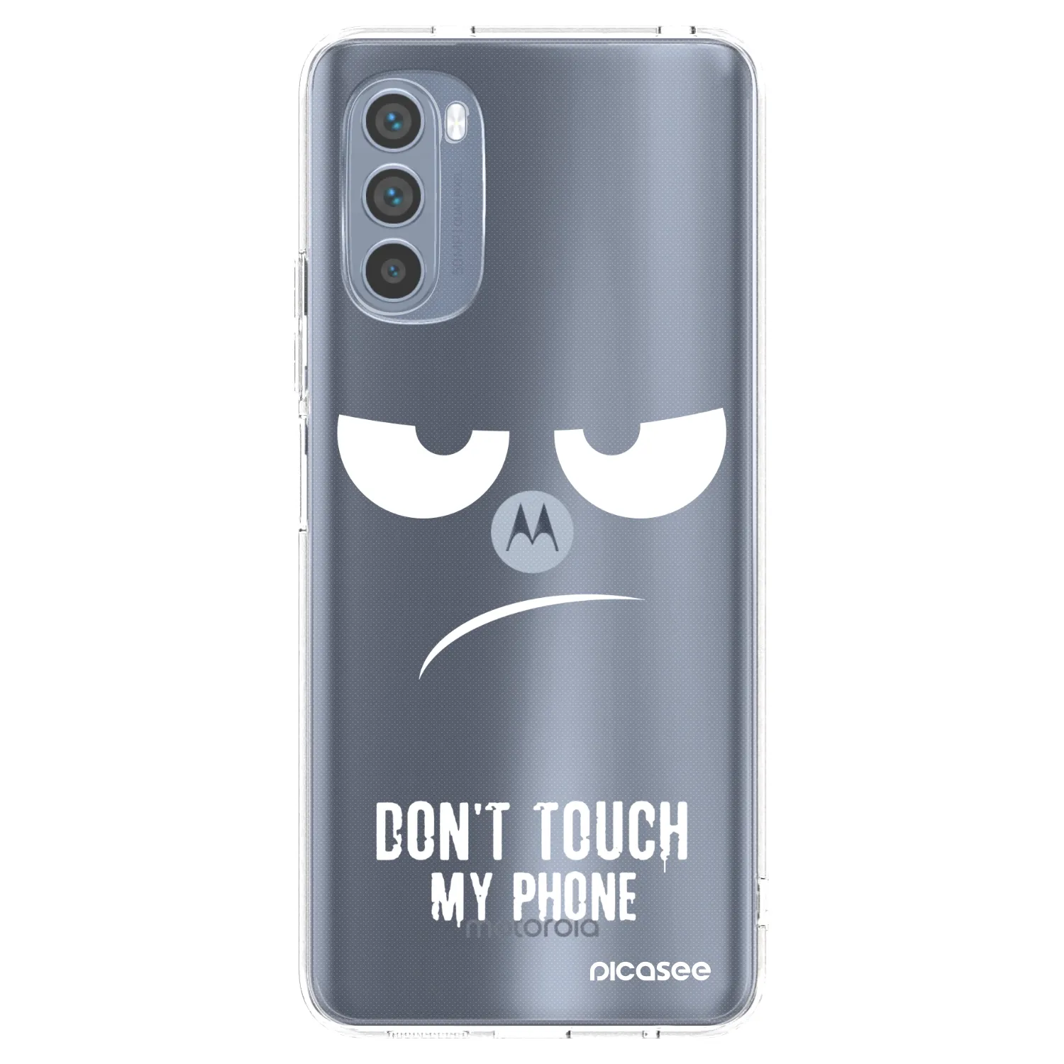 Silikónový prehľadný obal pre Motorola Moto G62 - Nesiahajte mi na telefón