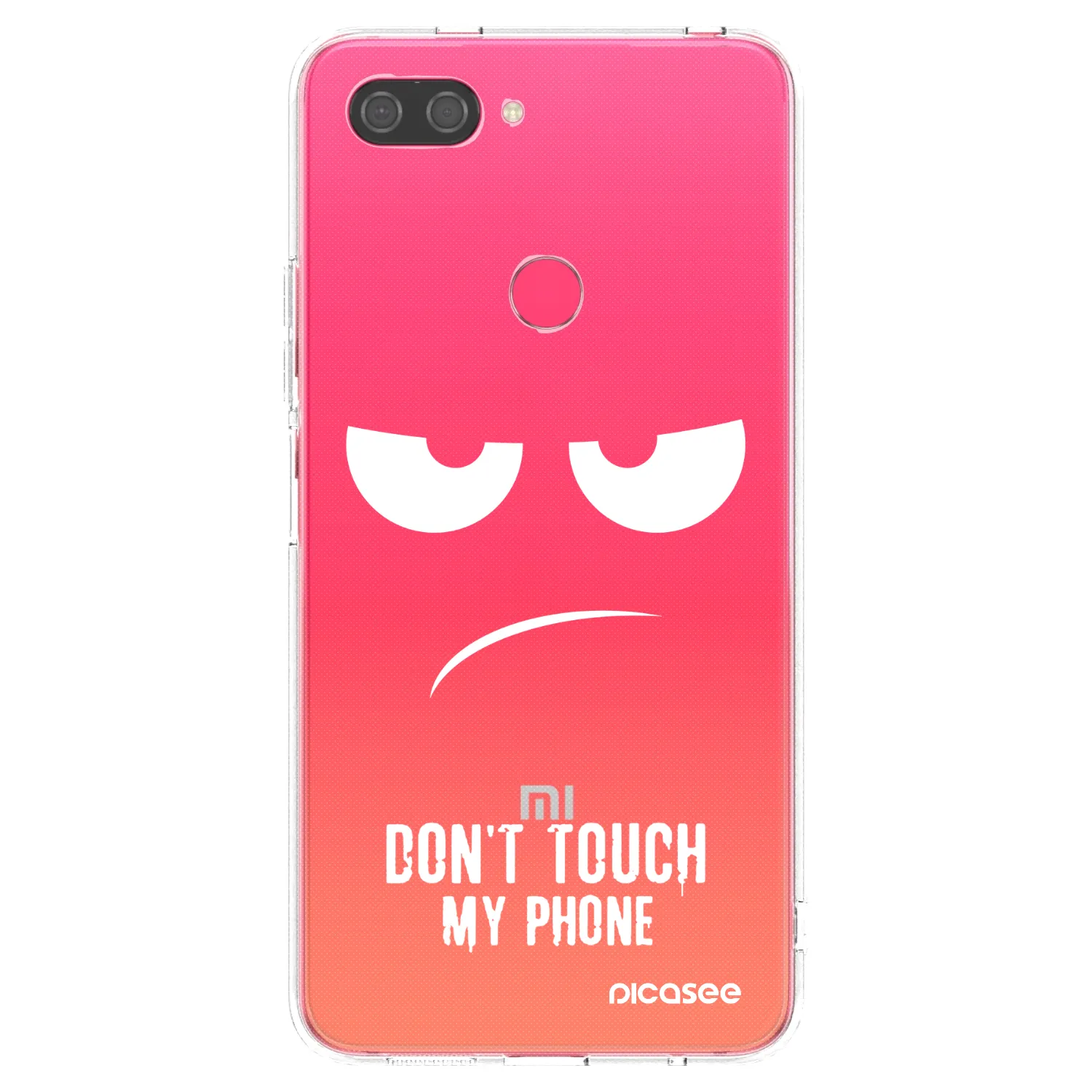 Picasee silikónový prehľadný obal pre Xiaomi Mi 8 Lite - Nesiahajte mi na telefón