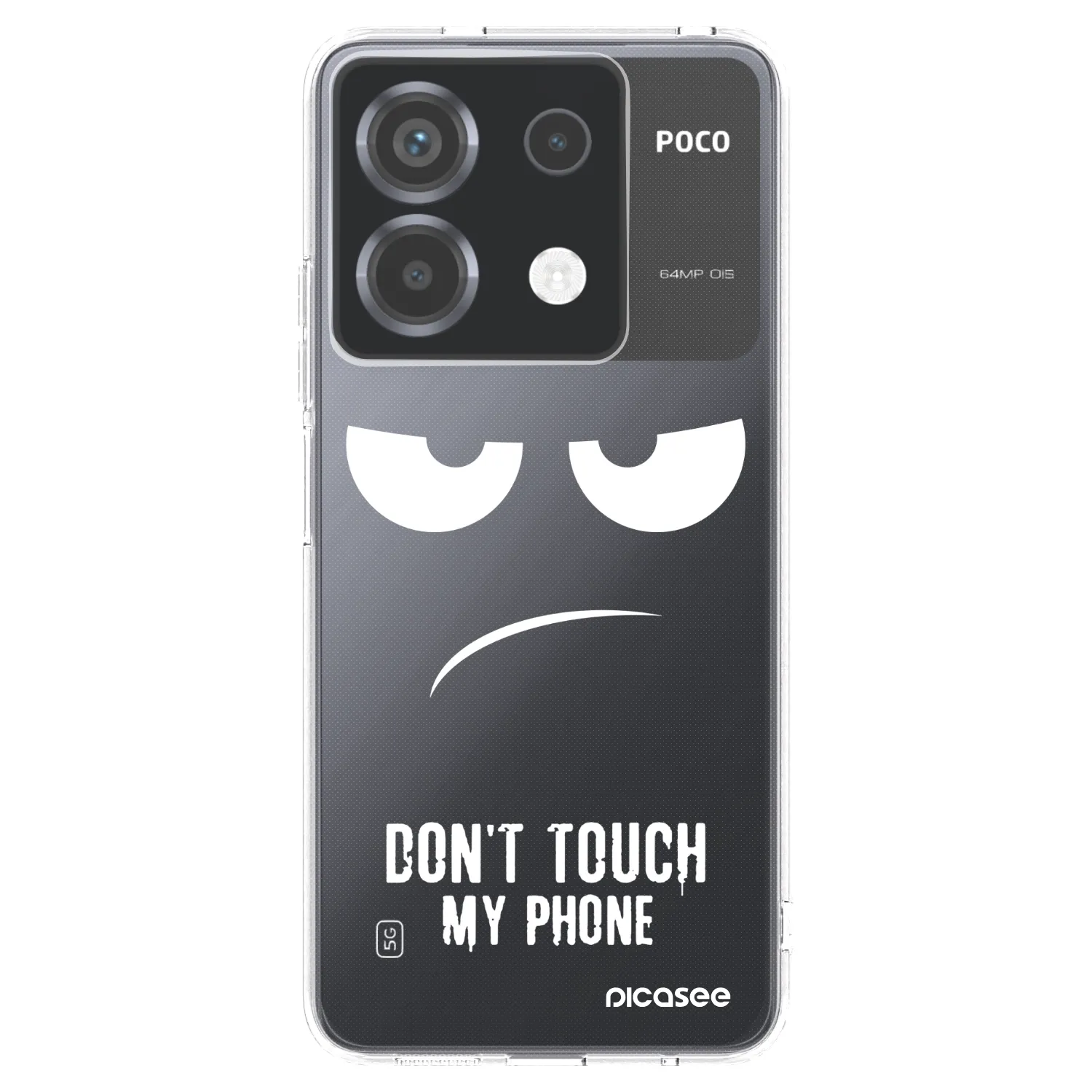 Picasee silikónový prehľadný obal pre Xiaomi Poco X6 - Nesiahajte mi na telefón