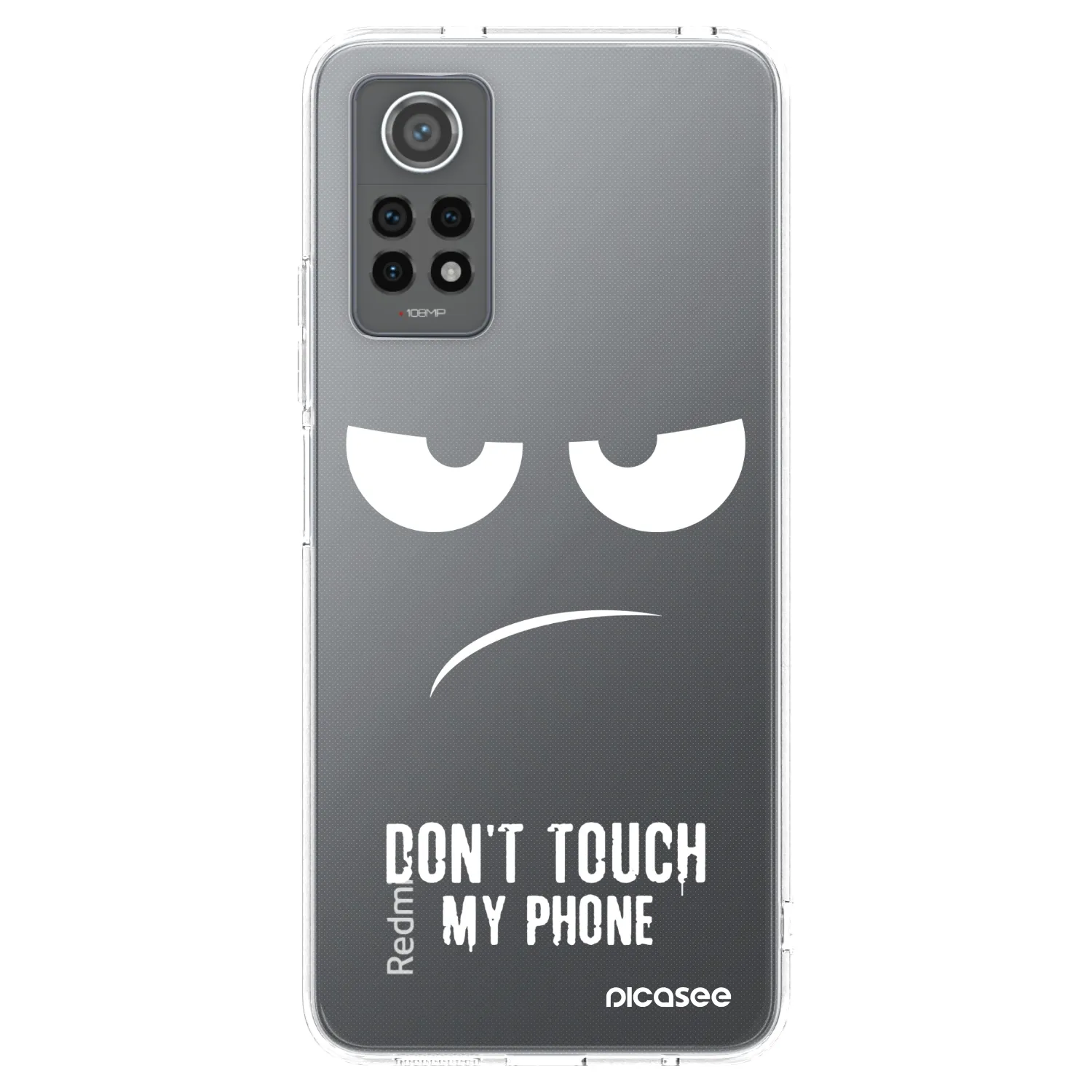 Picasee silikónový prehľadný obal pre Xiaomi Redmi Note 12 Pro 4G - Nesiahajte mi na telefón