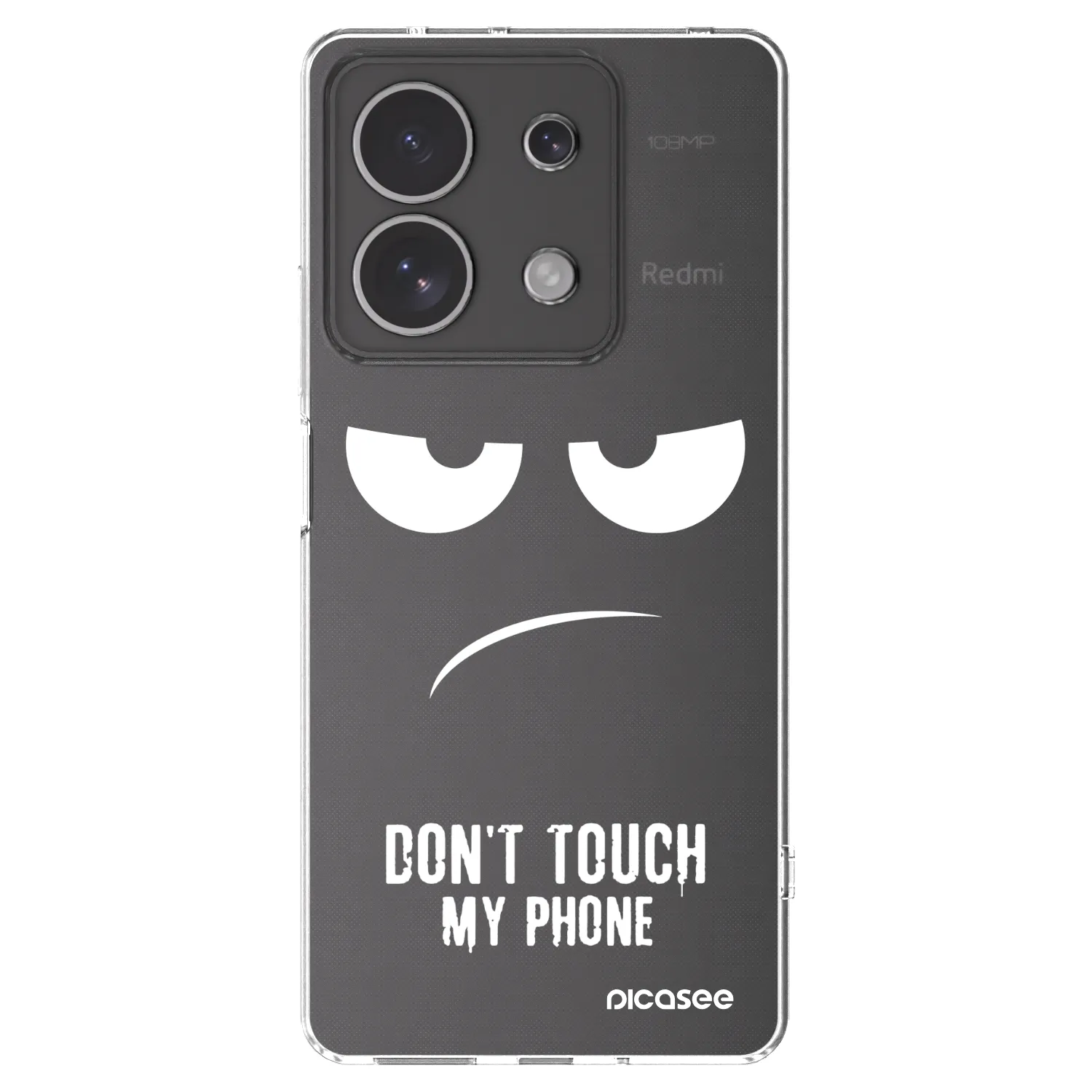 Picasee silikónový prehľadný obal pre Xiaomi Redmi Note 13 4G - Nesiahajte mi na telefón