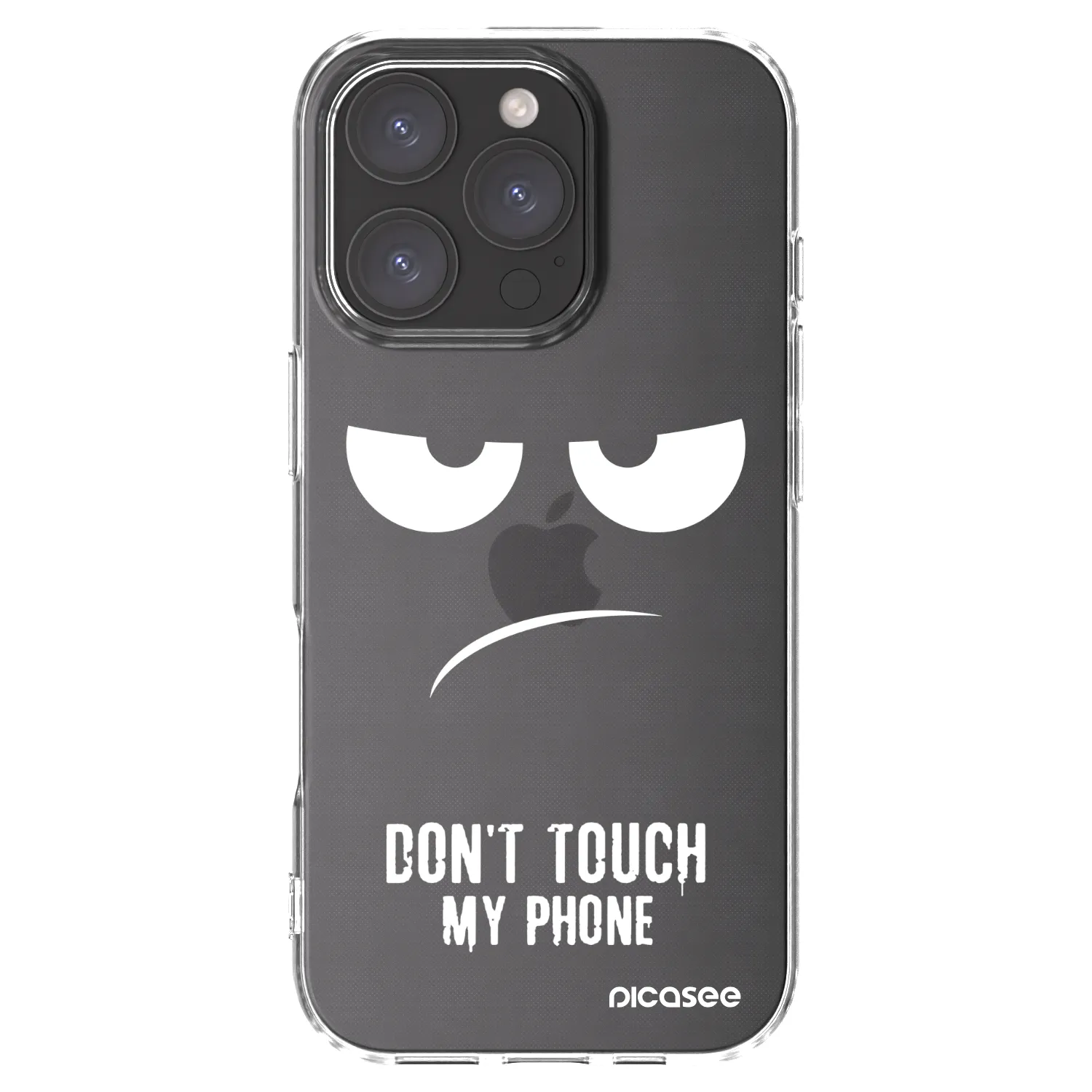 Picasee silikónový prehľadný obal pre Apple iPhone 16 Pro - Nesiahajte mi na telefón