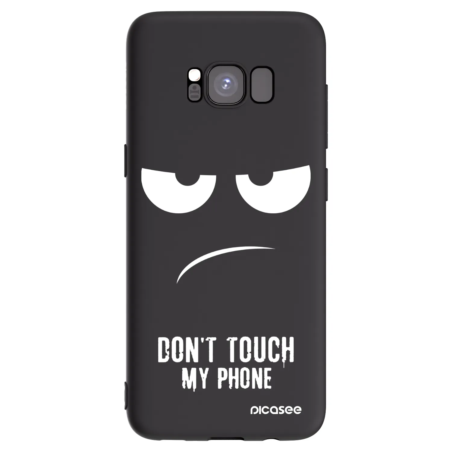 Picasee silikónový čierny obal pre Samsung Galaxy S8 G950F - Nesiahajte mi na telefón