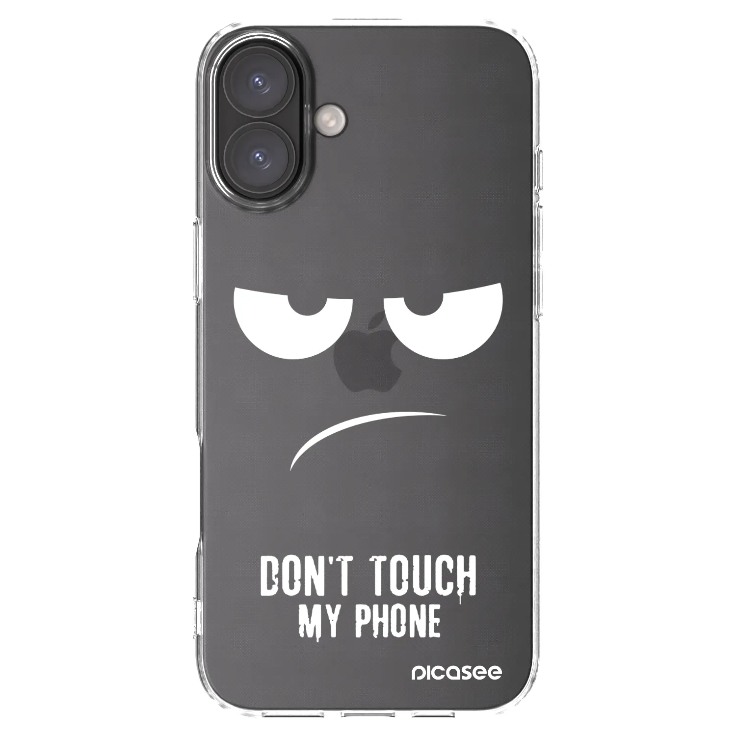 Silikónový prehľadný obal pre Apple iPhone 16 Plus - Nesiahajte mi na telefón