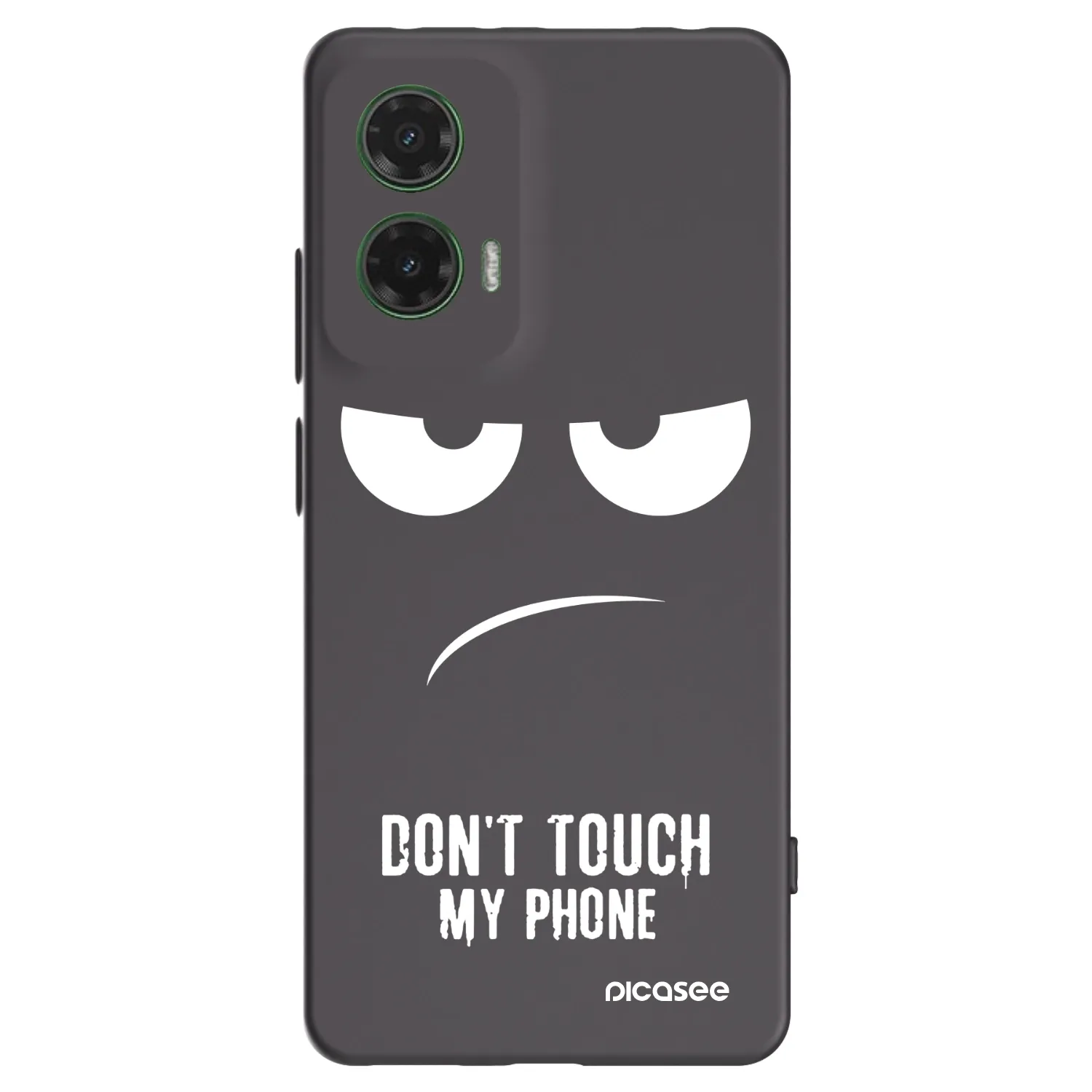 Picasee silikónový čierny obal pre Motorola Moto G35 5G - Nesiahajte mi na telefón