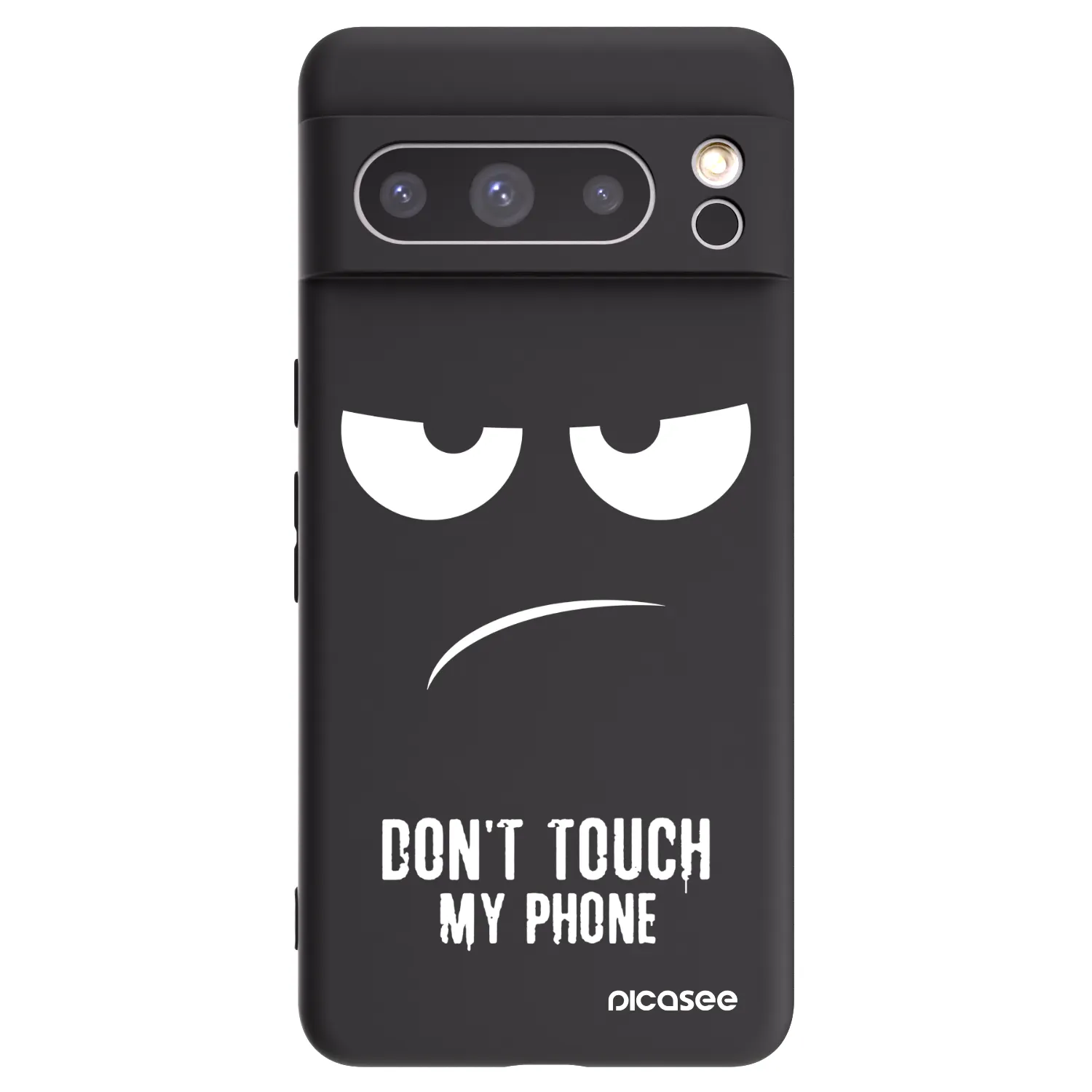Picasee silikónový čierny obal pre Google Pixel 8 Pro - Nesiahajte mi na telefón