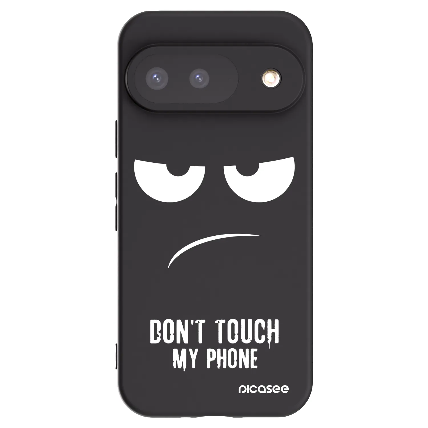 Picasee silikónový čierny obal pre Google Pixel 9 - Nesiahajte mi na telefón