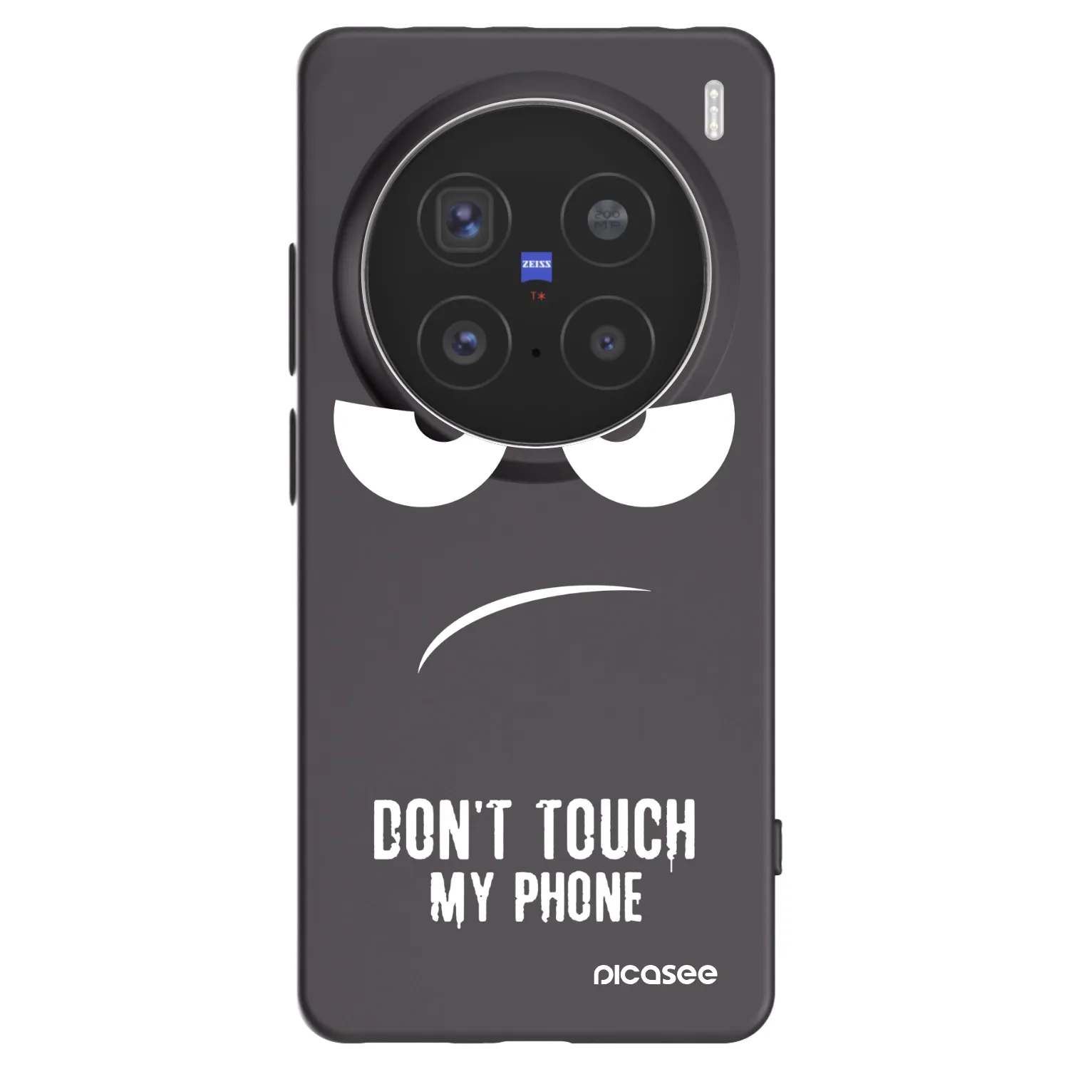 Picasee silikónový čierny obal pre Vivo X200 Pro - Nesiahajte mi na telefón