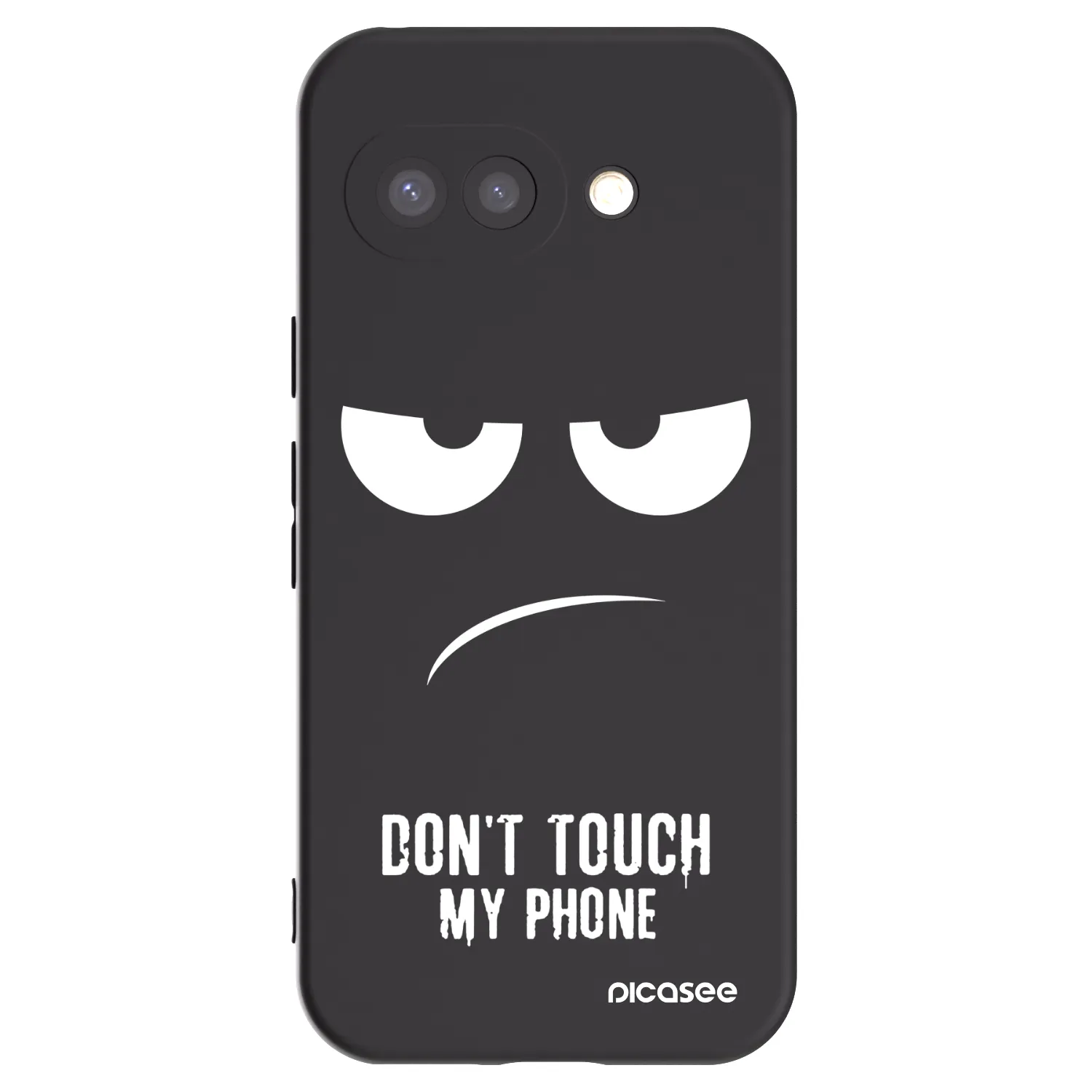 Picasee silikónový čierny obal pre Google Pixel 9a - Nesiahajte mi na telefón