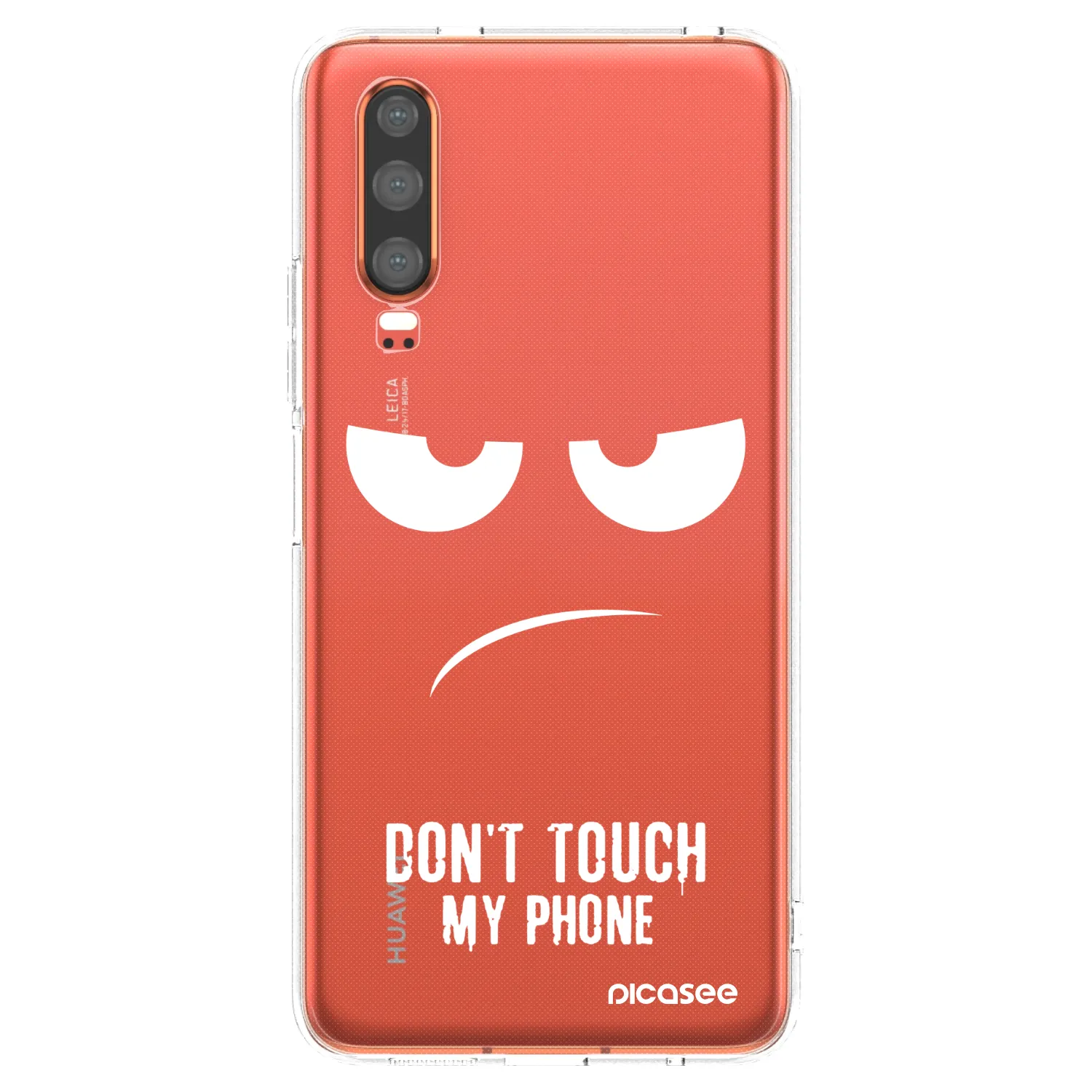 Silikónový prehľadný obal pre Huawei P30 - Nesiahajte mi na telefón