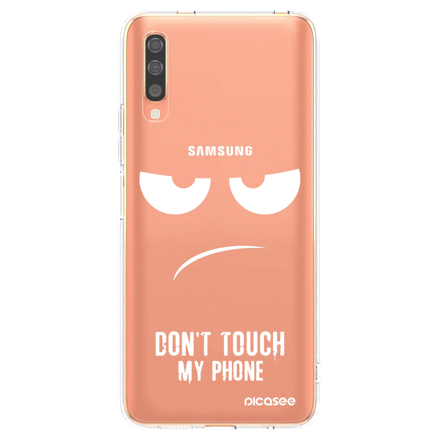 Picasee silikónový prehľadný obal pre Samsung Galaxy A70 A705F - Nesiahajte mi na telefón