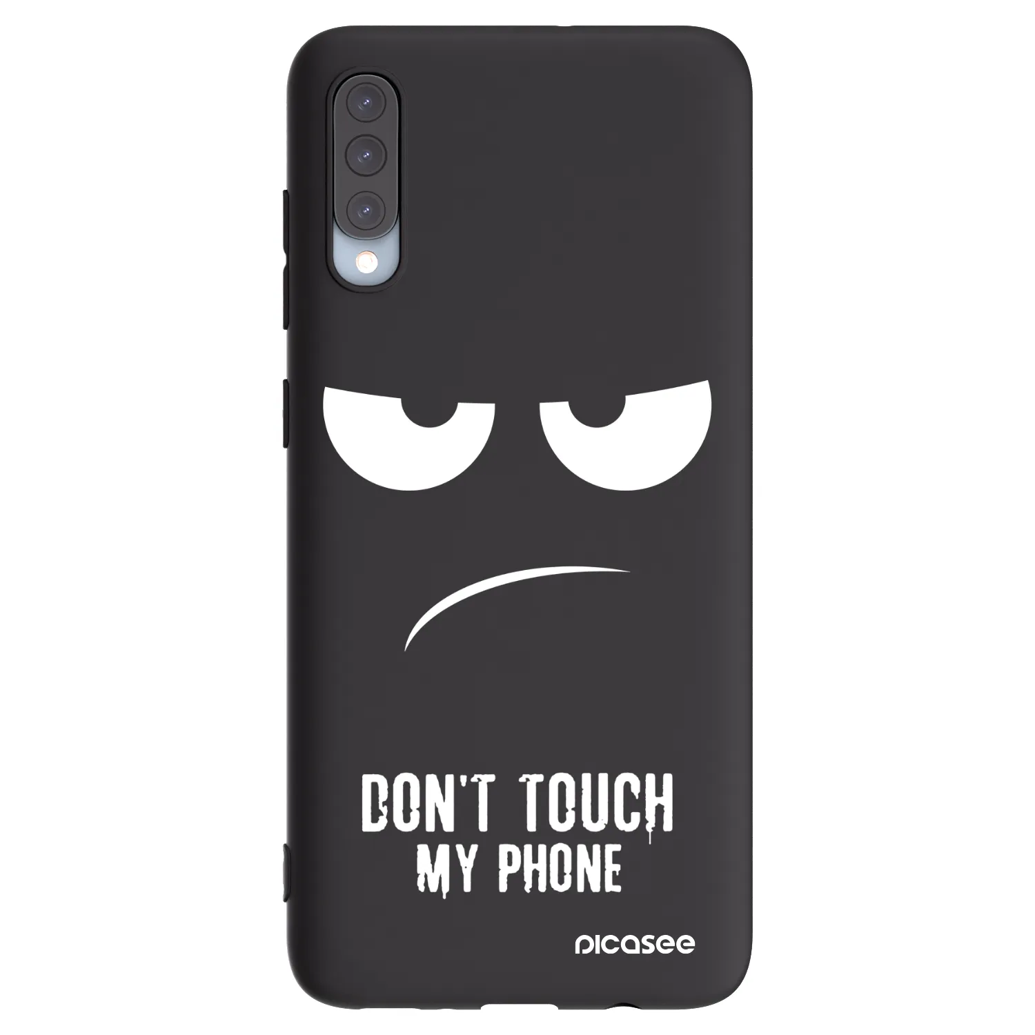 Picasee silikónový čierny obal pre Samsung Galaxy A70 A705F - Nesiahajte mi na telefón
