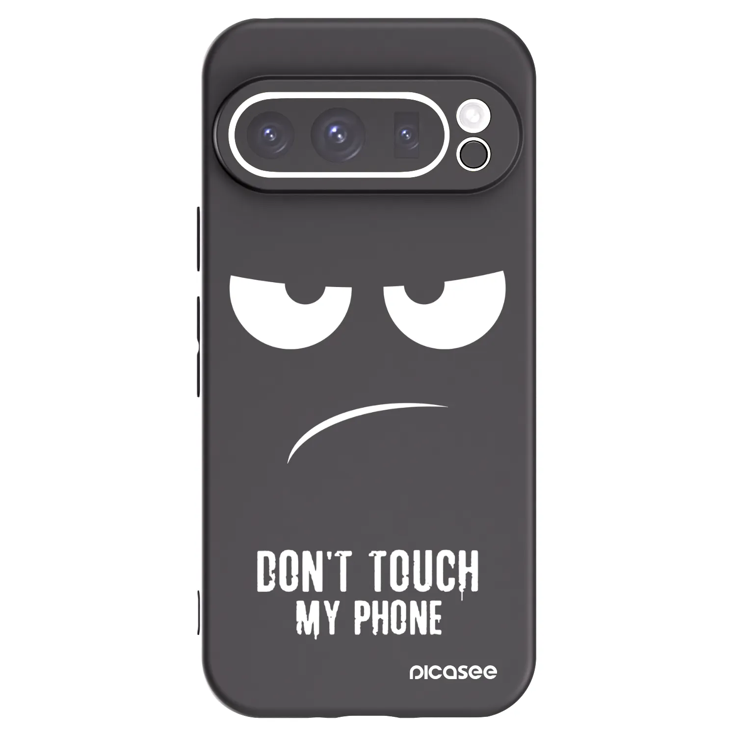 Picasee silikónový čierny obal pre Google Pixel 9 Pro XL - Nesiahajte mi na telefón