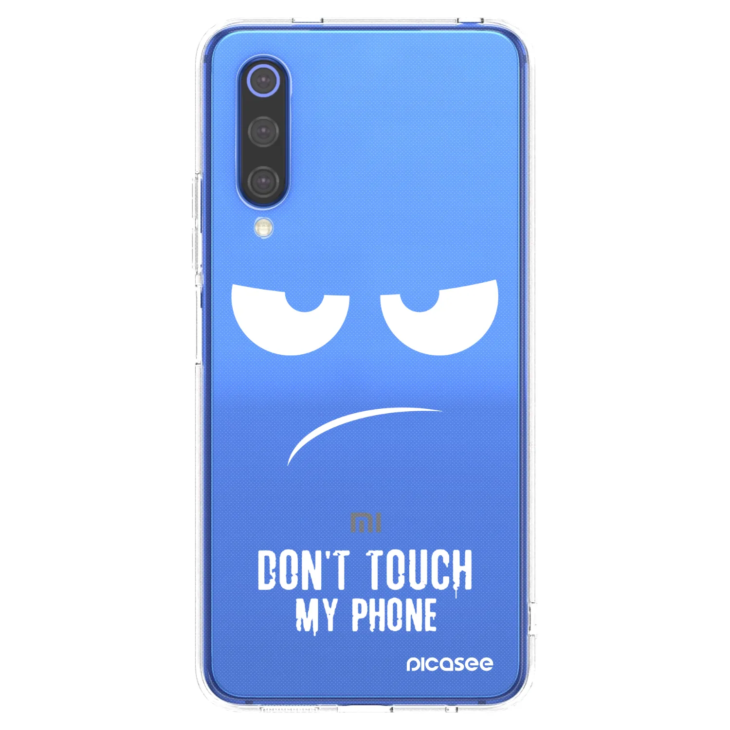 Picasee silikónový prehľadný obal pre Xiaomi Mi 9 SE - Nesiahajte mi na telefón
