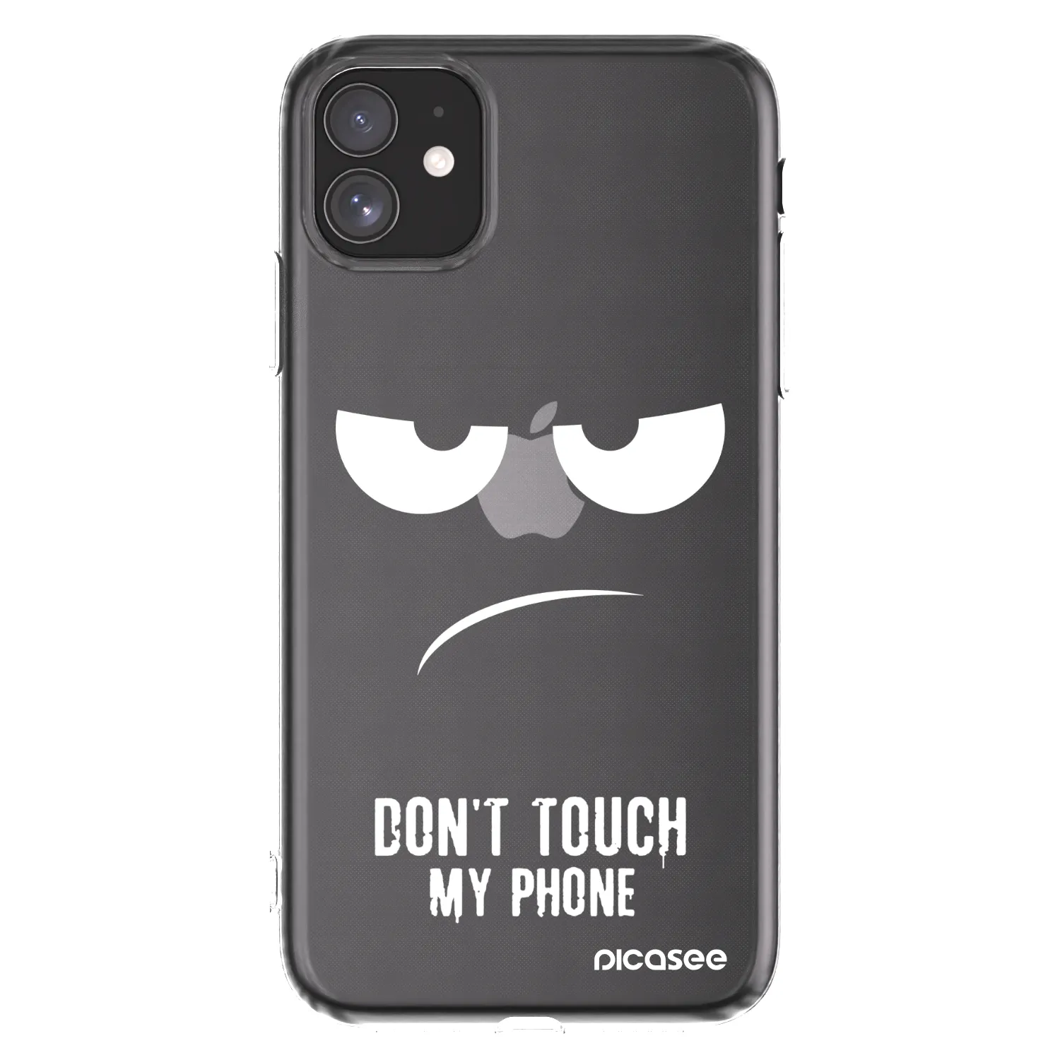Picasee silikónový prehľadný obal pre Apple iPhone 11 - Nesiahajte mi na telefón