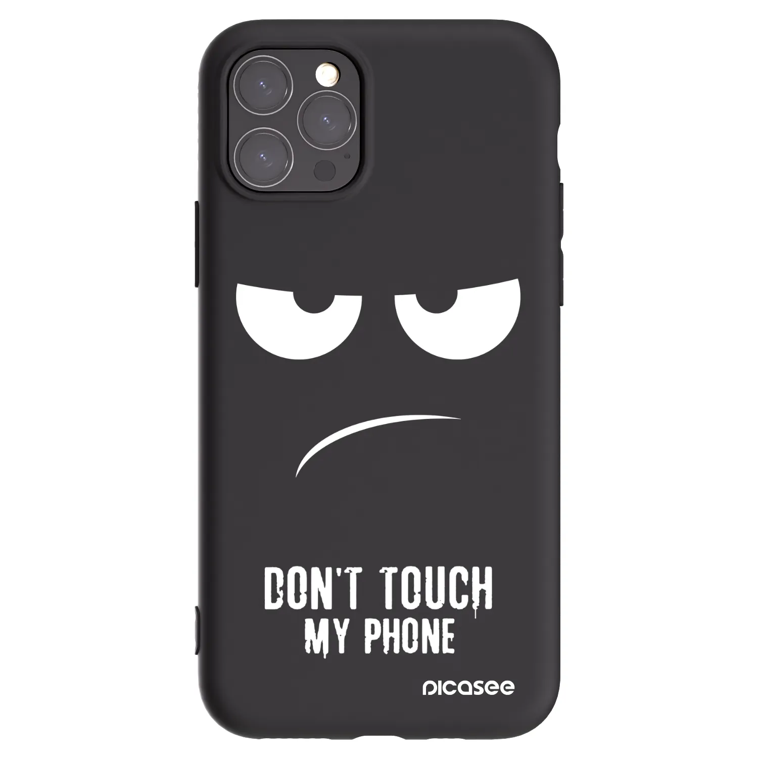 Picasee silikónový čierny obal pre Apple iPhone 11 Pro - Nesiahajte mi na telefón