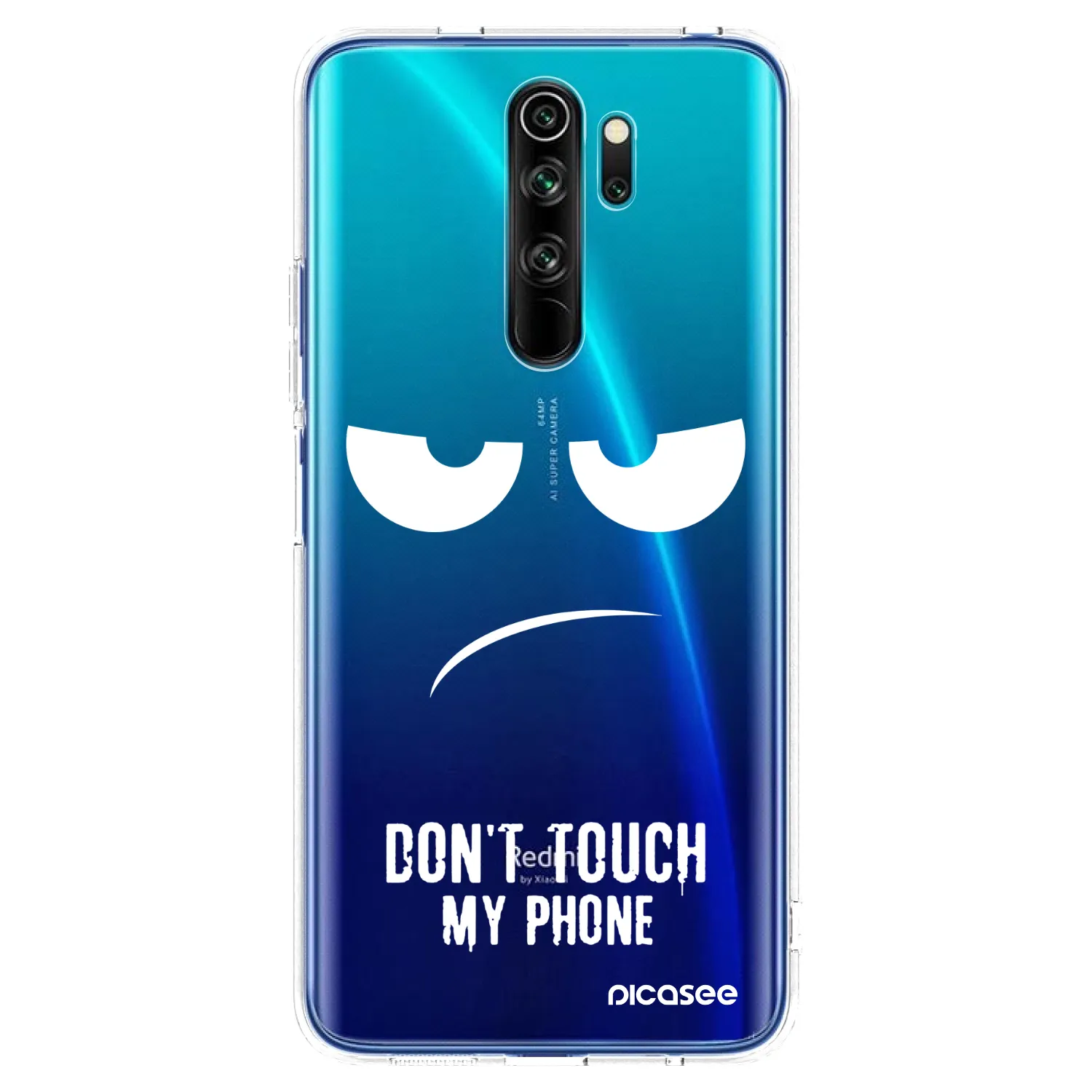 Picasee silikónový prehľadný obal pre Xiaomi Redmi Note 8 Pro - Nesiahajte mi na telefón