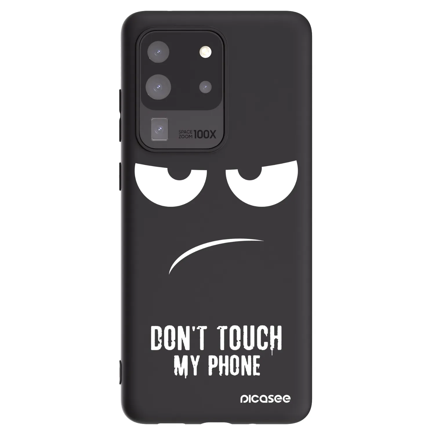 Picasee silikónový čierny obal pre Samsung Galaxy S20 Ultra 5G G988F - Nesiahajte mi na telefón