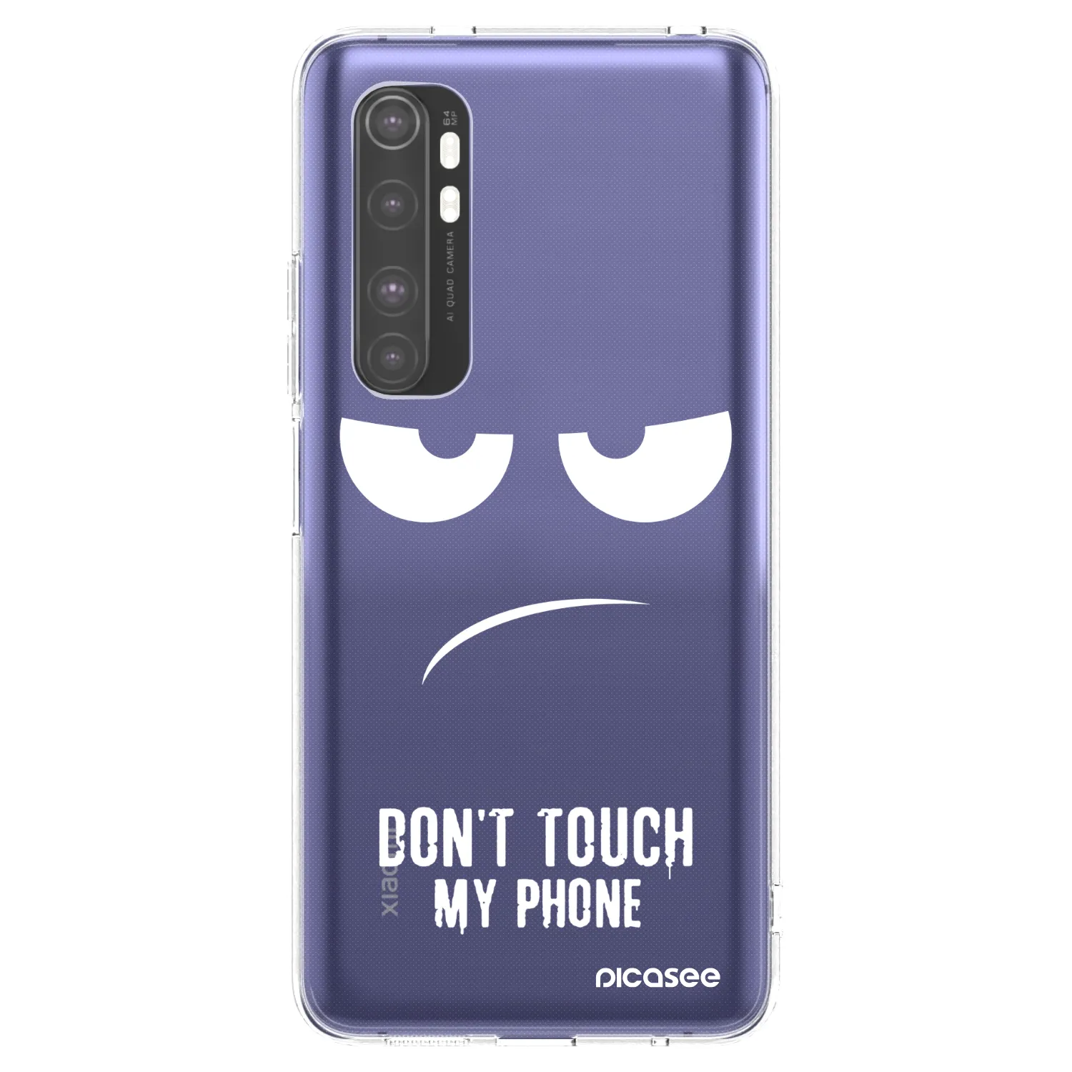 Picasee silikónový prehľadný obal pre Xiaomi Mi Note 10 Lite - Nesiahajte mi na telefón
