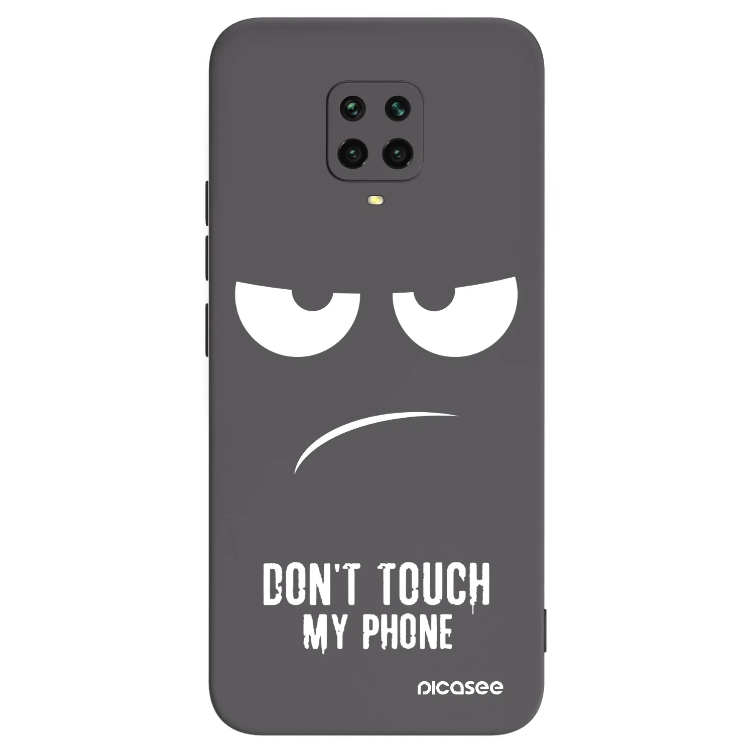Picasee silikónový čierny obal pre Xiaomi Redmi Note 9S - Nesiahajte mi na telefón