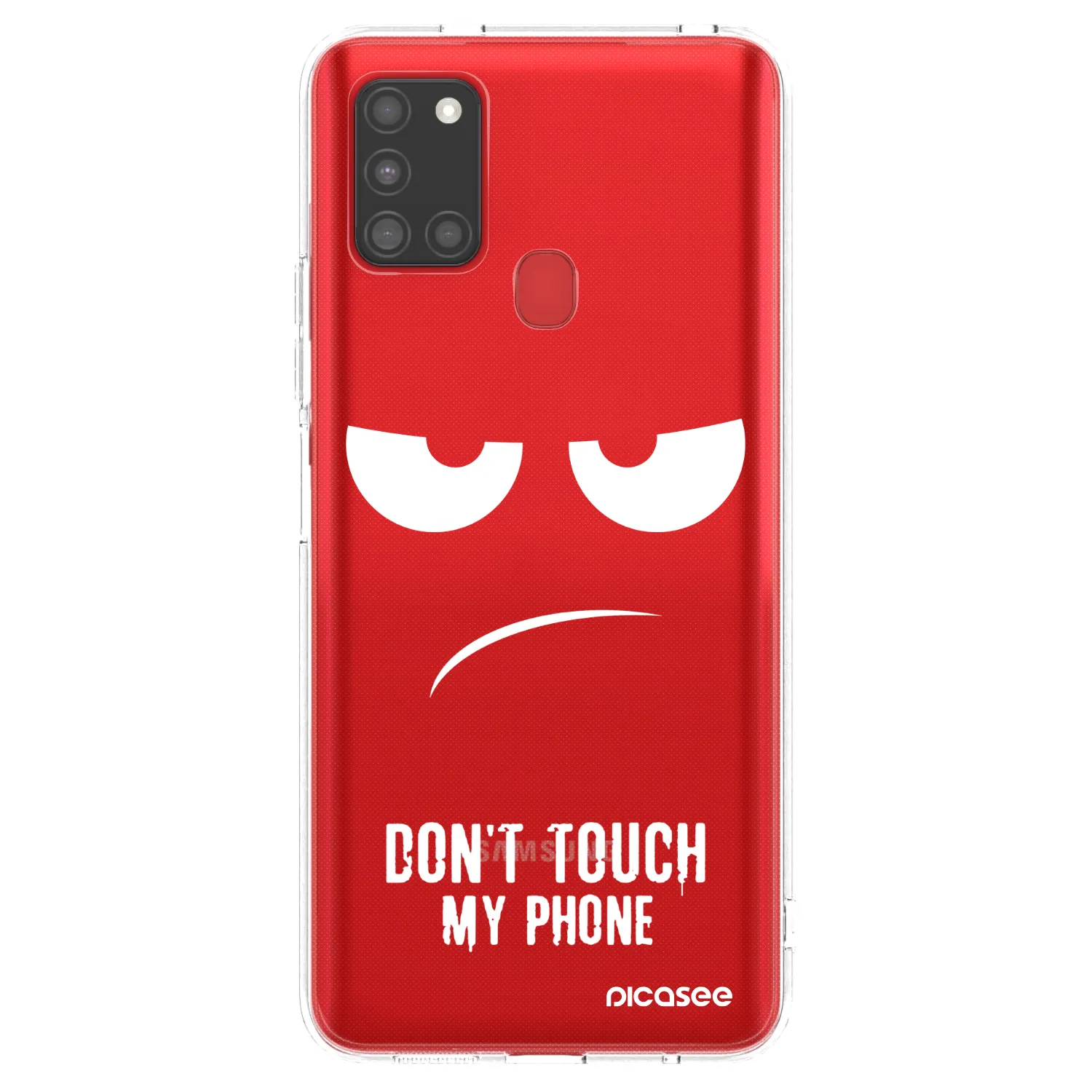 Picasee silikónový prehľadný obal pre Samsung Galaxy A21s - Nesiahajte mi na telefón