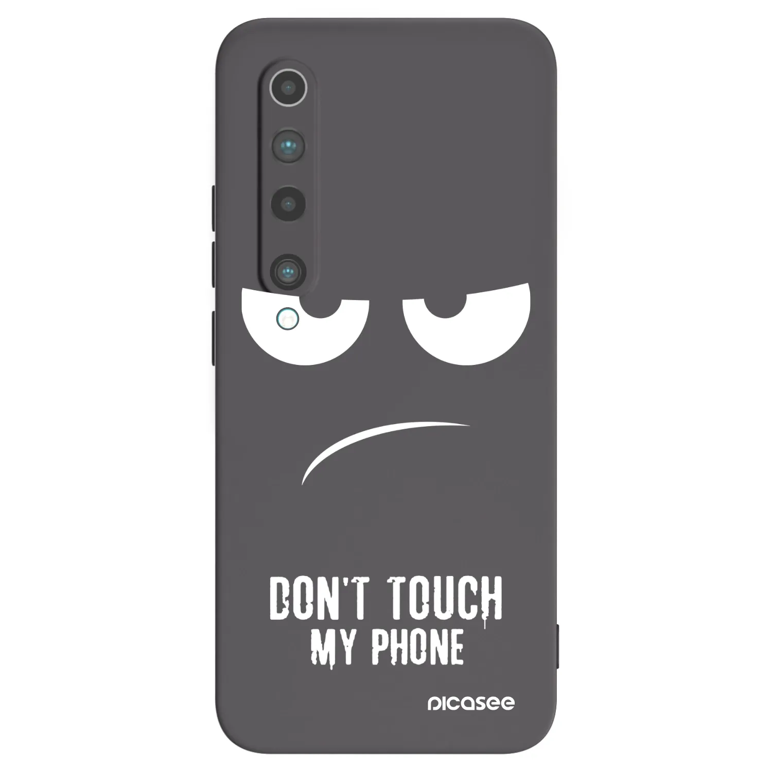 Picasee silikónový čierny obal pre Xiaomi Mi 10 - Nesiahajte mi na telefón