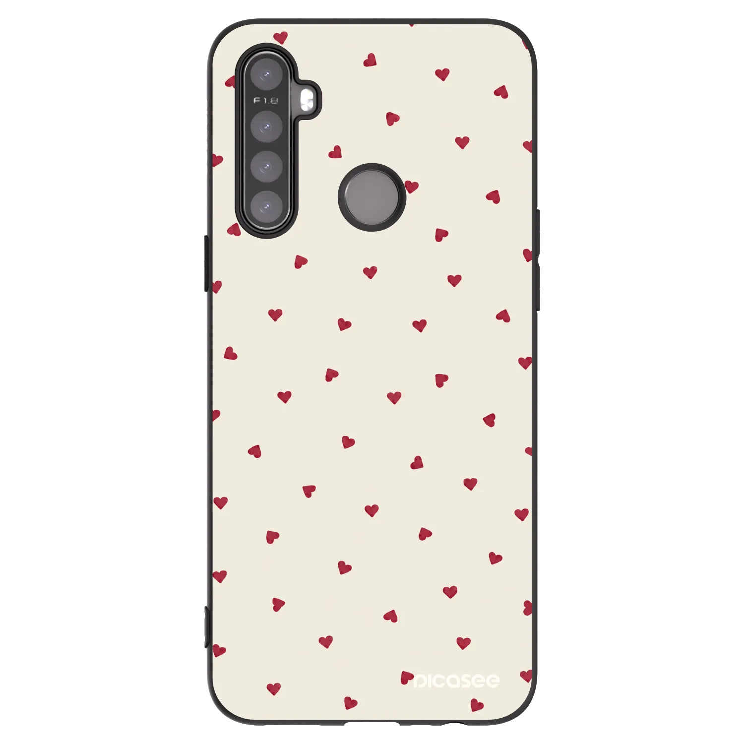 Picasee silikónový čierny obal pre Realme 5 - Little Love