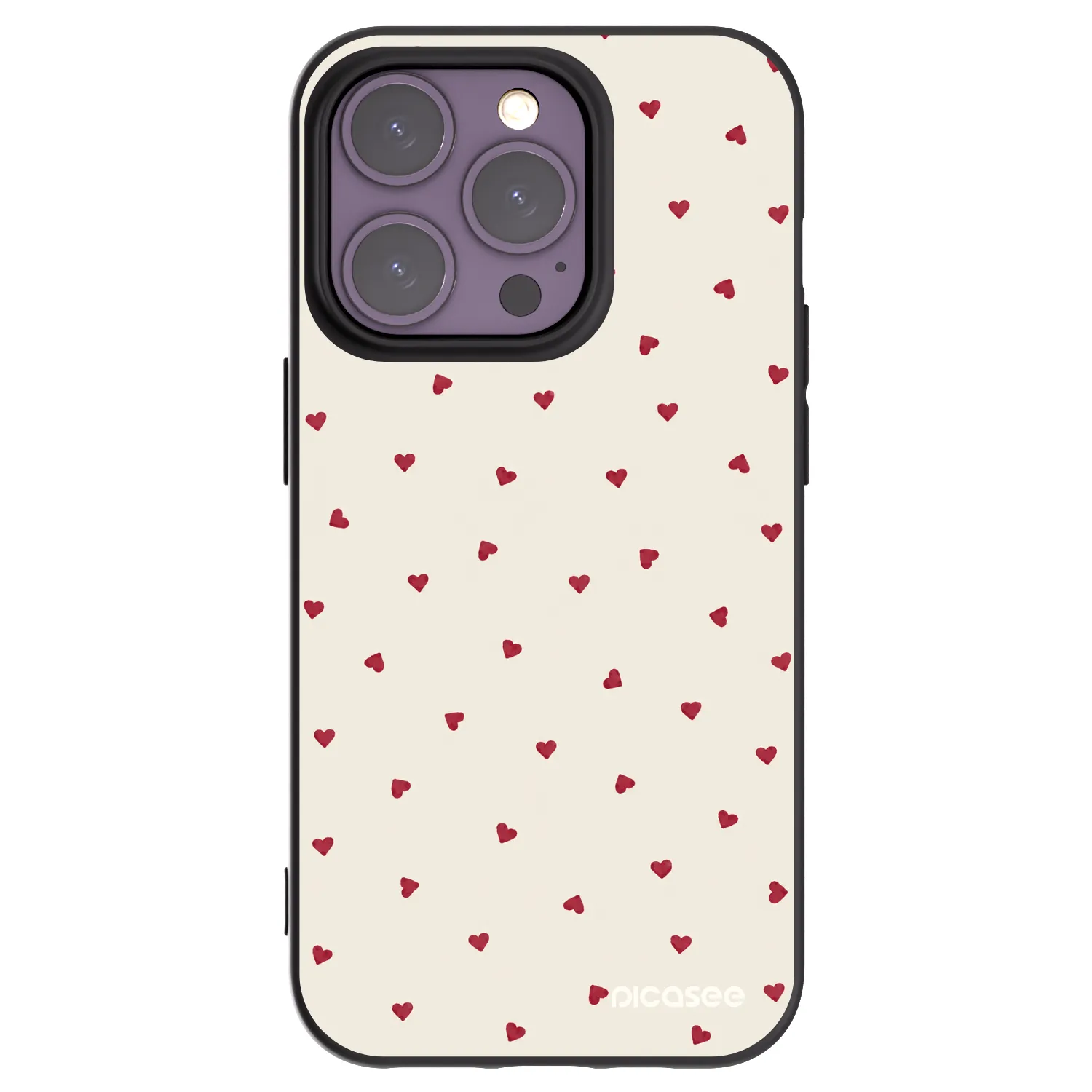 Picasee silikónový čierny obal pre Apple iPhone 14 Pro - Little Love