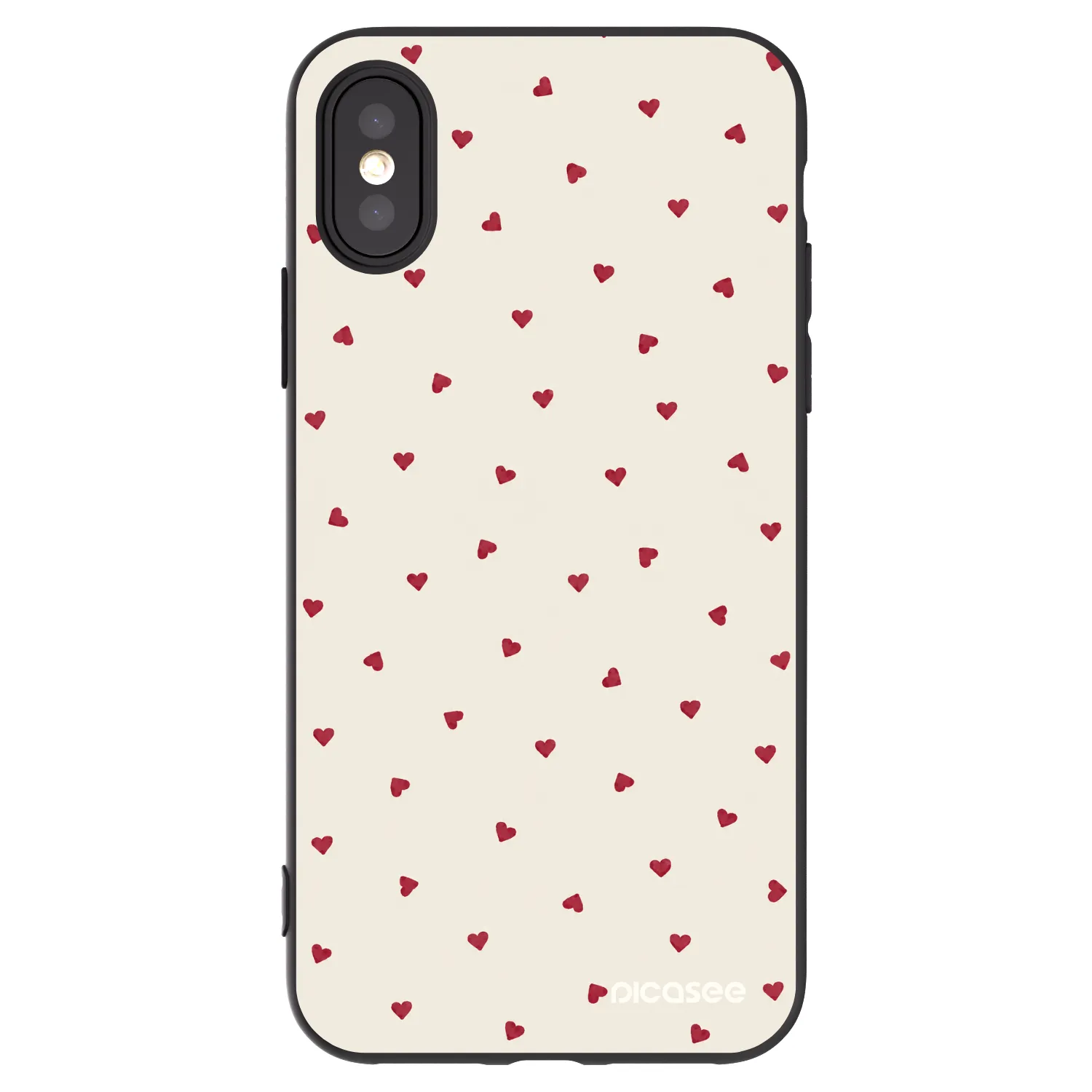 Picasee silikónový čierny obal pre Apple iPhone X/XS - Little Love