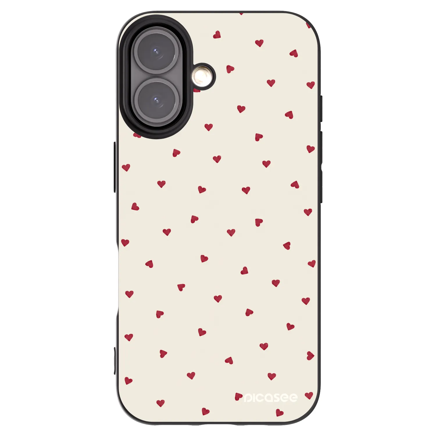 Picasee silikónový čierny obal pre Apple iPhone 16 - Little Love