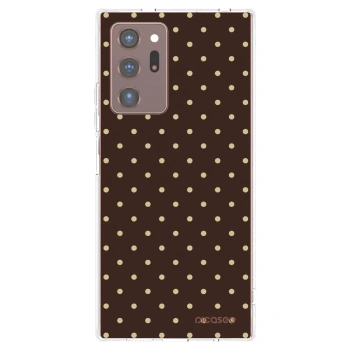Picasee silikónový prehľadný obal pre Samsung Galaxy Note 20 Ultra - Vanilla Dots & Chocolate