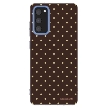 Picasee silikónový prehľadný obal pre Samsung Galaxy S20 FE - Vanilla Dots & Chocolate