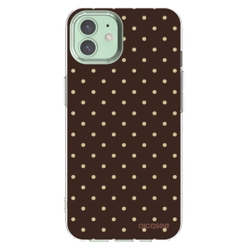 Picasee silikónový prehľadný obal pre Apple iPhone 12 - Vanilla Dots & Chocolate