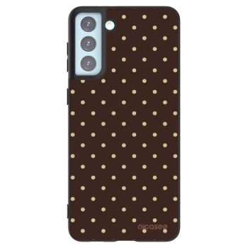 Picasee silikónový čierny obal pre Samsung Galaxy S21+ 5G G996F - Vanilla Dots & Chocolate
