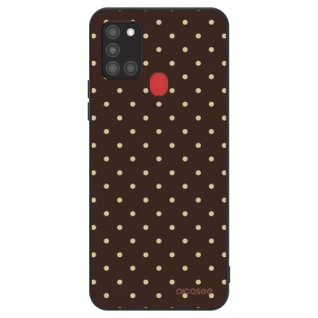 Obal pre Samsung Galaxy A21s - Vanilla Dots & Chocolate