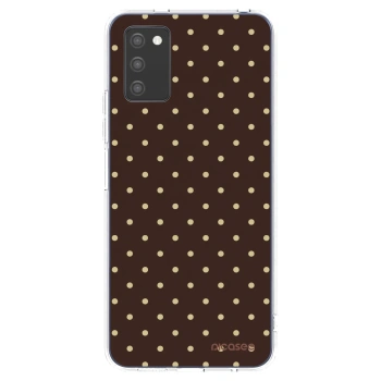 Obal pre Samsung Galaxy A02s A025G - Vanilla Dots & Chocolate