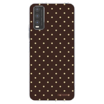 Picasee silikónový prehľadný obal pre Vivo Y20s - Vanilla Dots & Chocolate