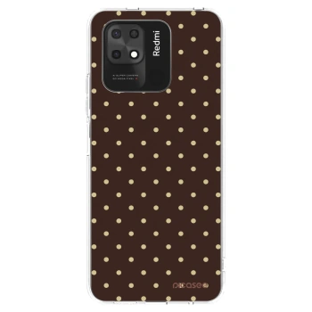 Picasee silikónový prehľadný obal pre Xiaomi Redmi 10C - Vanilla Dots & Chocolate