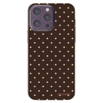 Picasee silikónový prehľadný obal pre Apple iPhone 14 Pro Max - Vanilla Dots & Chocolate