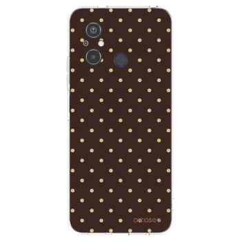 Picasee silikónový prehľadný obal pre Xiaomi Redmi 12C - Vanilla Dots & Chocolate